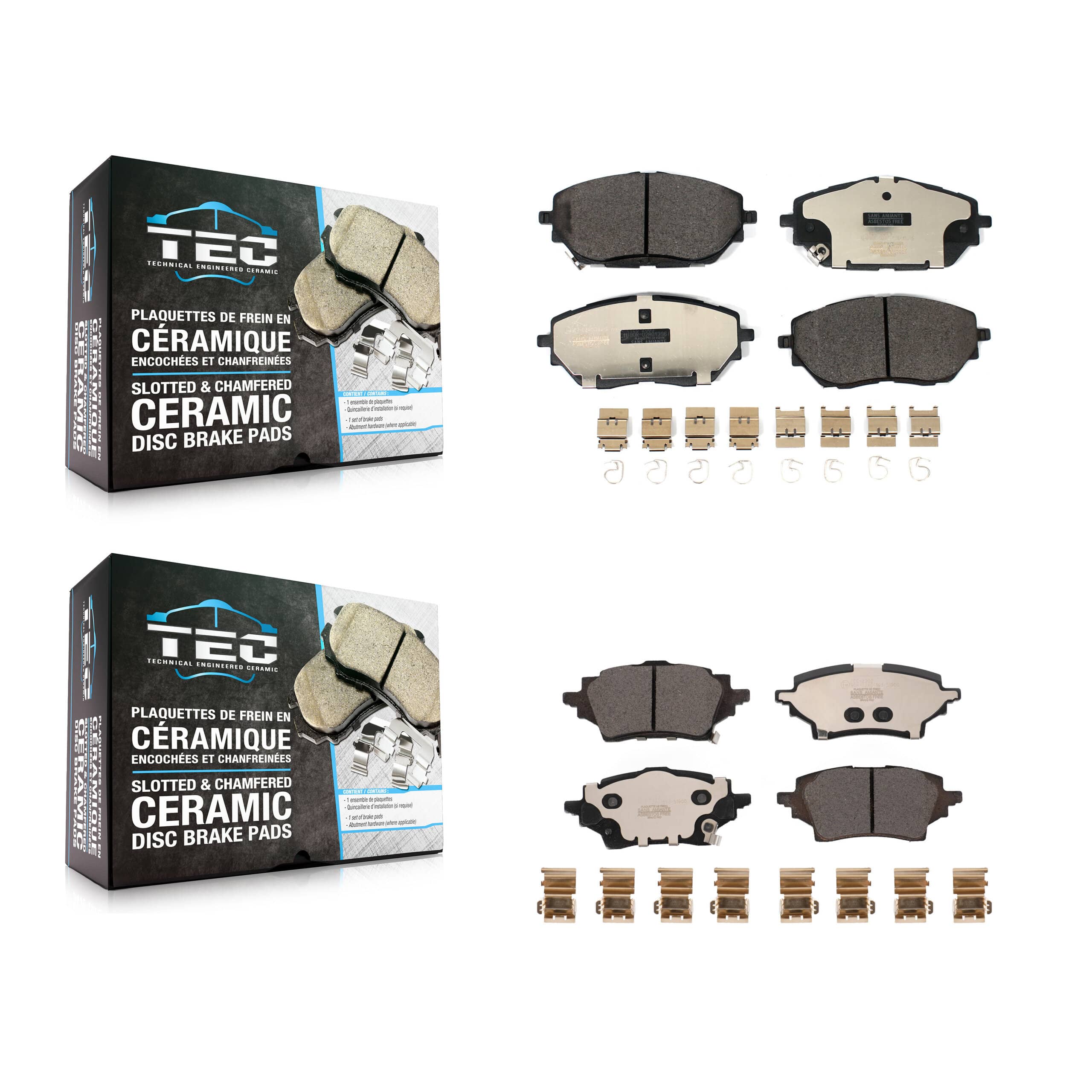 TEC - KTC-100657 - Front and Rear Disc Brake Pad Kits