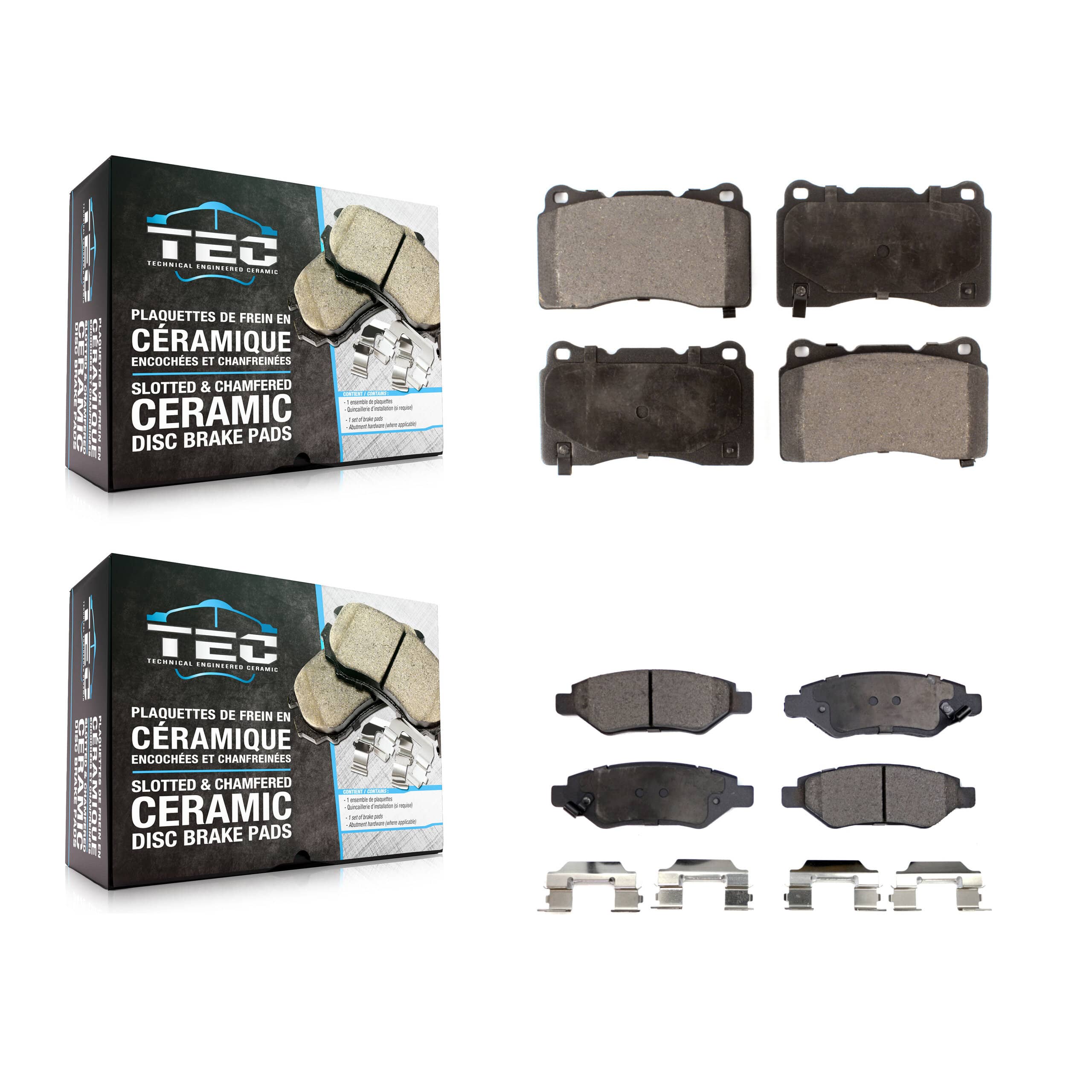 TEC - KTC-100661 - Front and Rear Disc Brake Pad Kits