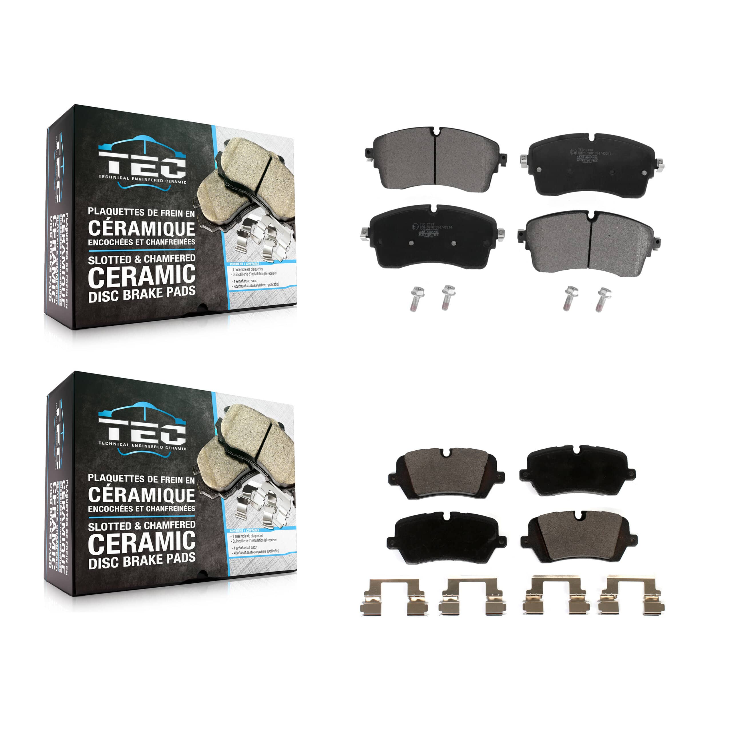 TEC - KTC-100672 - Front and Rear Disc Brake Pad Kits