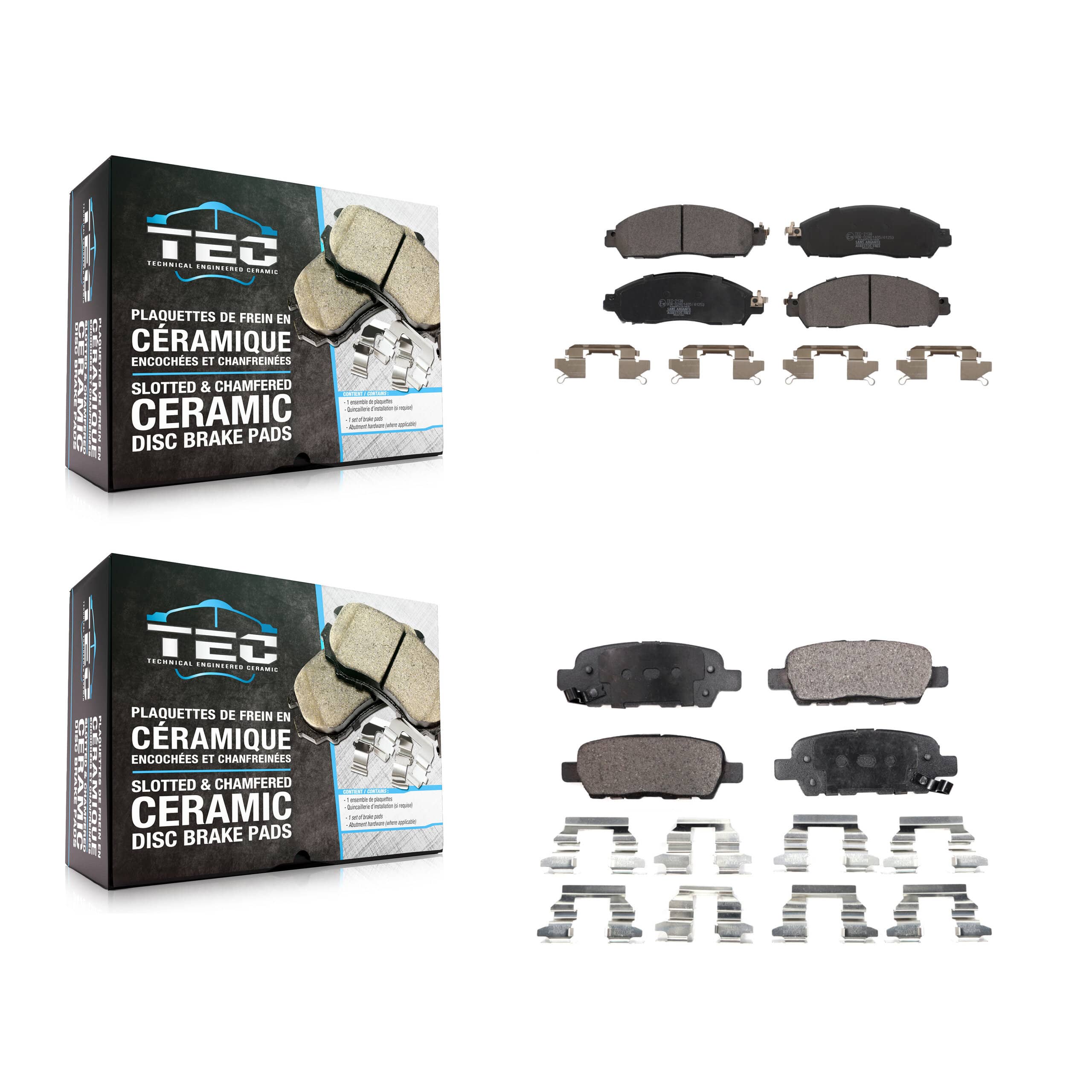 TEC - KTC-100676 - Front and Rear Disc Brake Pad Kits