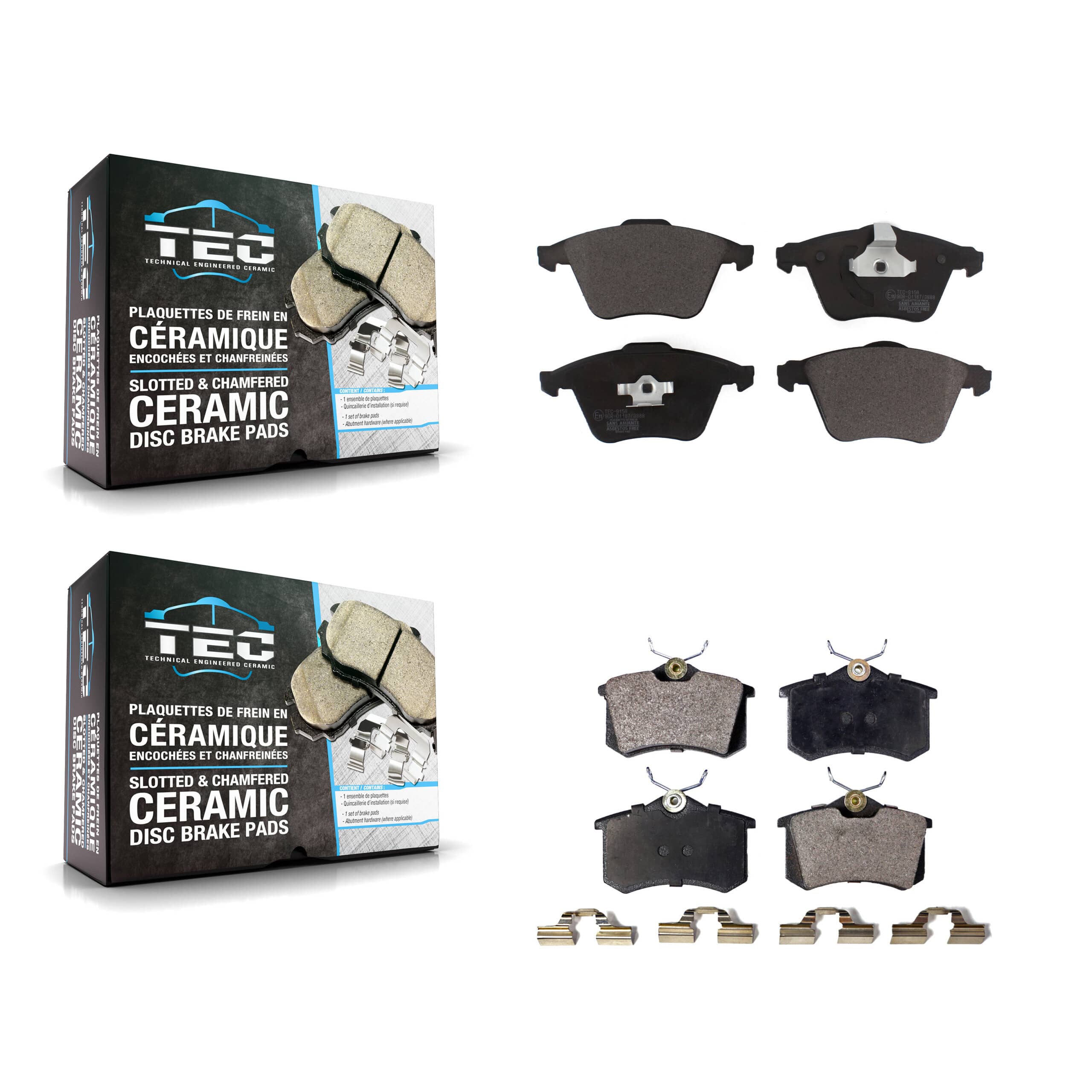 TEC - KTC-100690 - Front and Rear Disc Brake Pad Kits