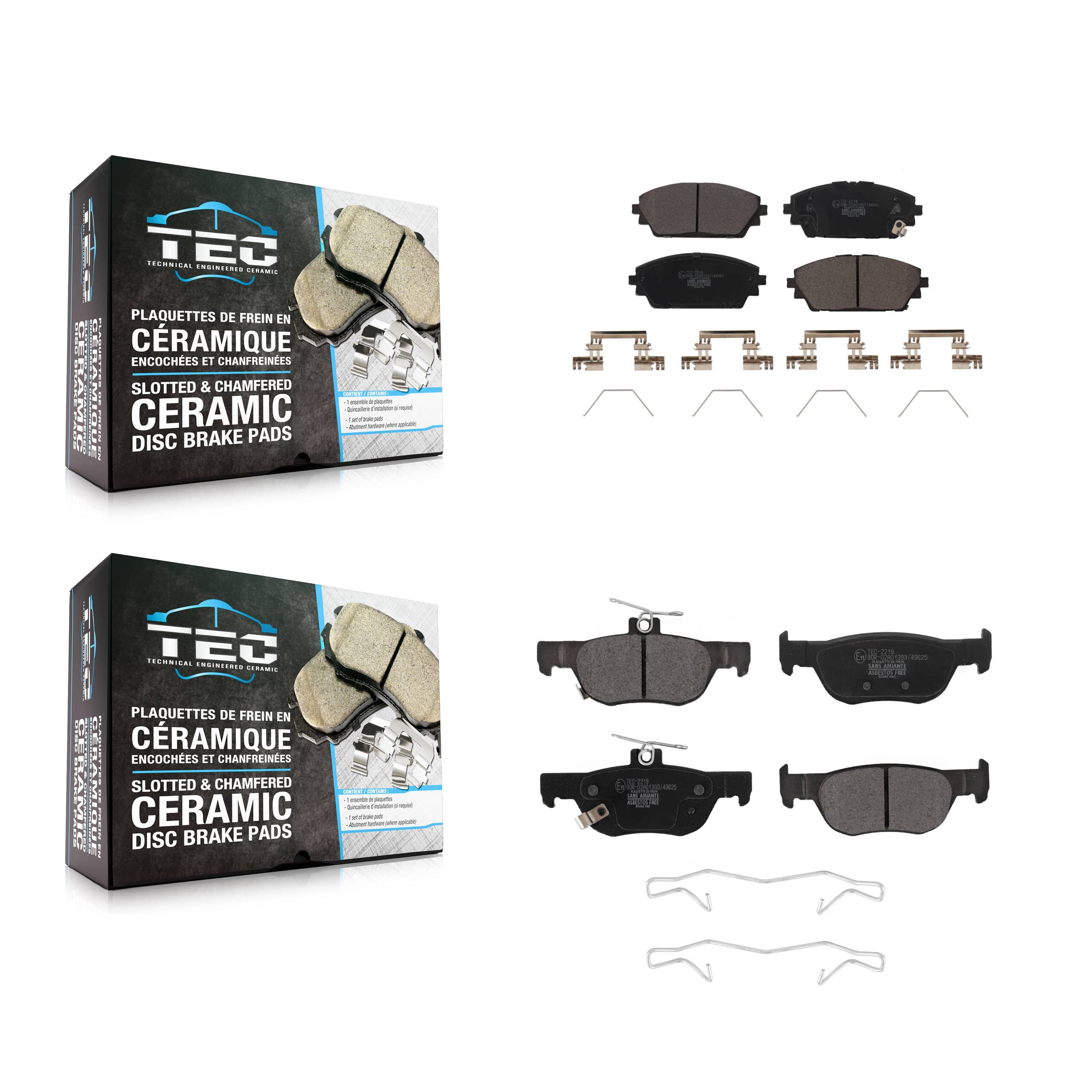 TEC - KTC-100693 - Front and Rear Disc Brake Pad Kits