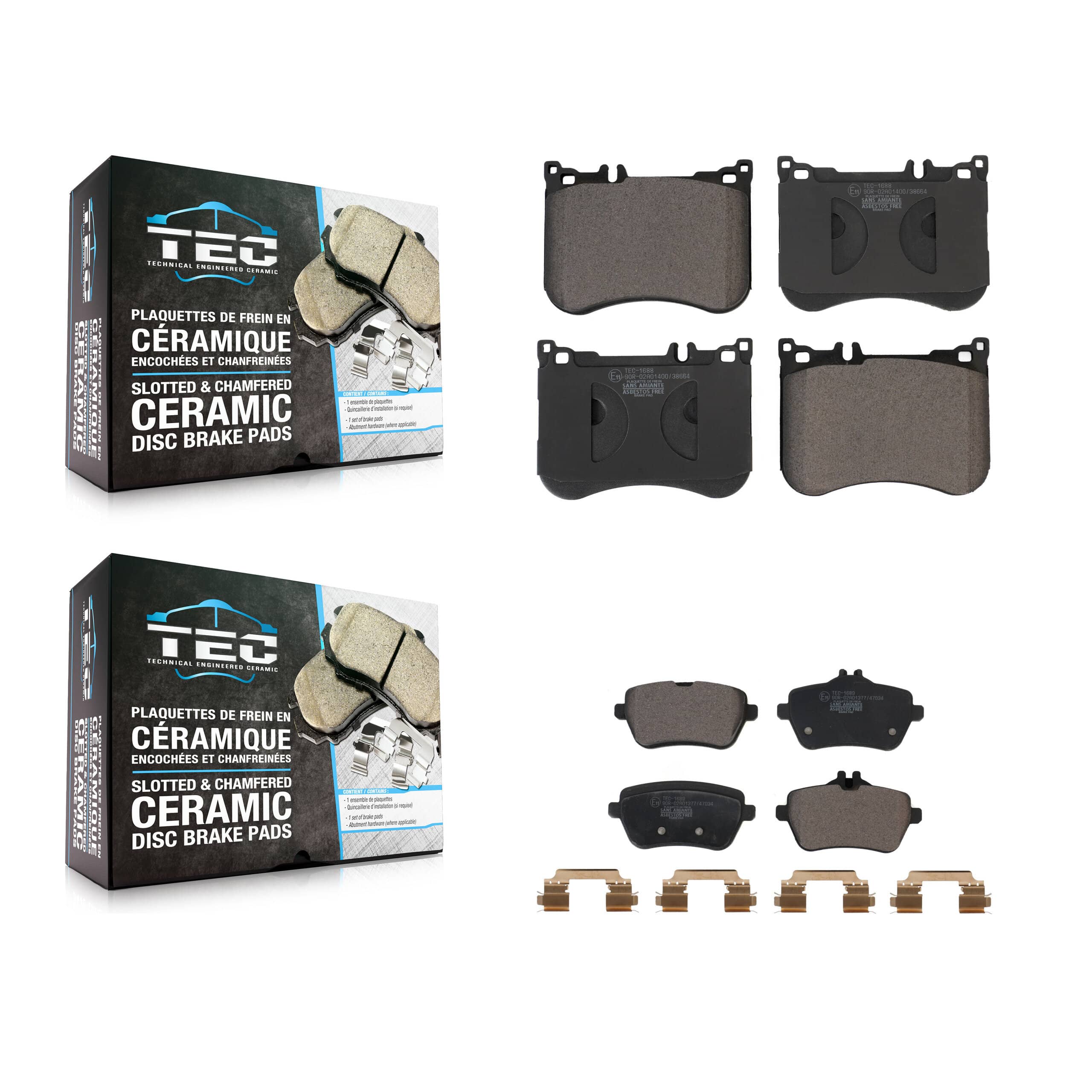 TEC - KTC-100699 - Front and Rear Disc Brake Pad Kits