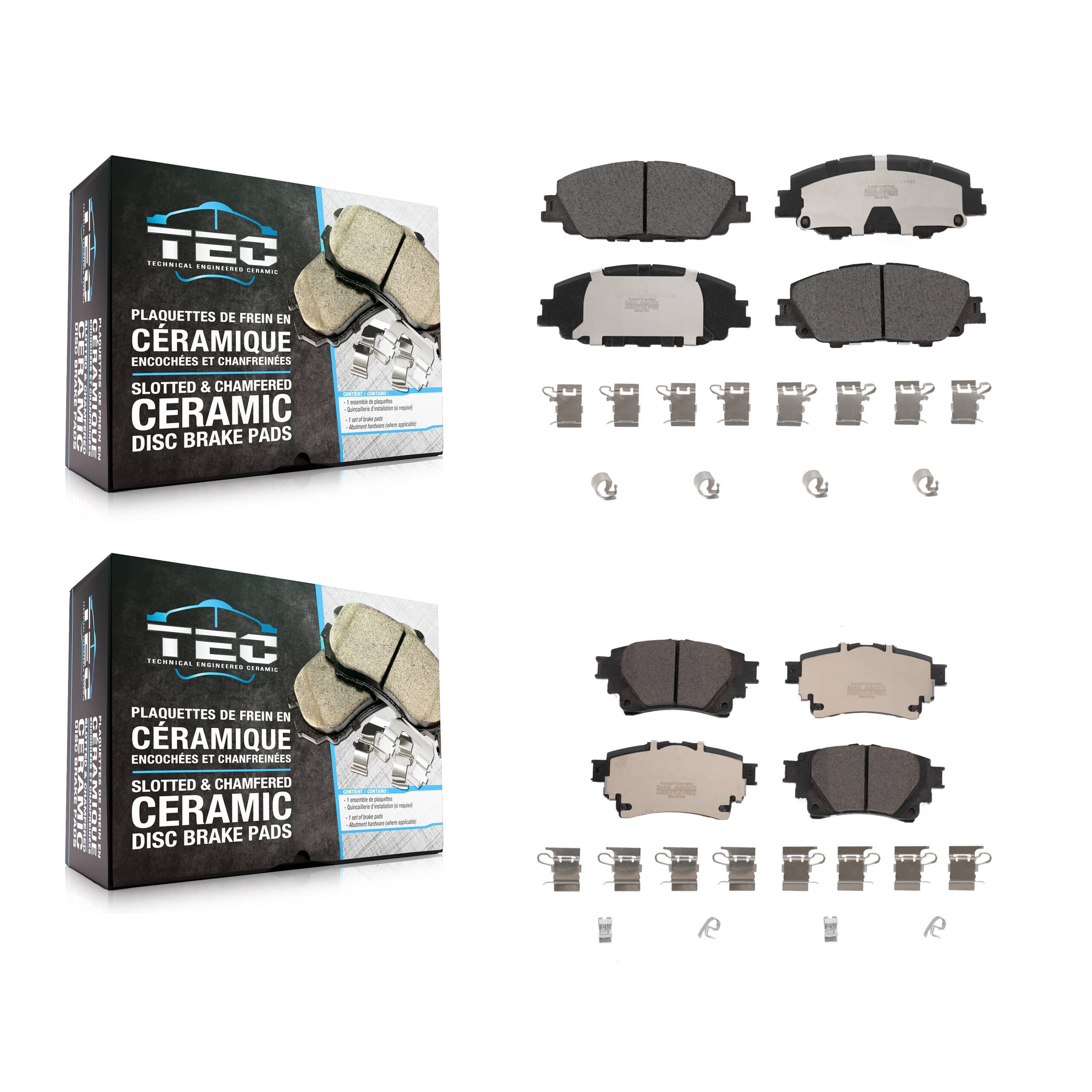 TEC - KTC-100707 - Front and Rear Disc Brake Pad Kits