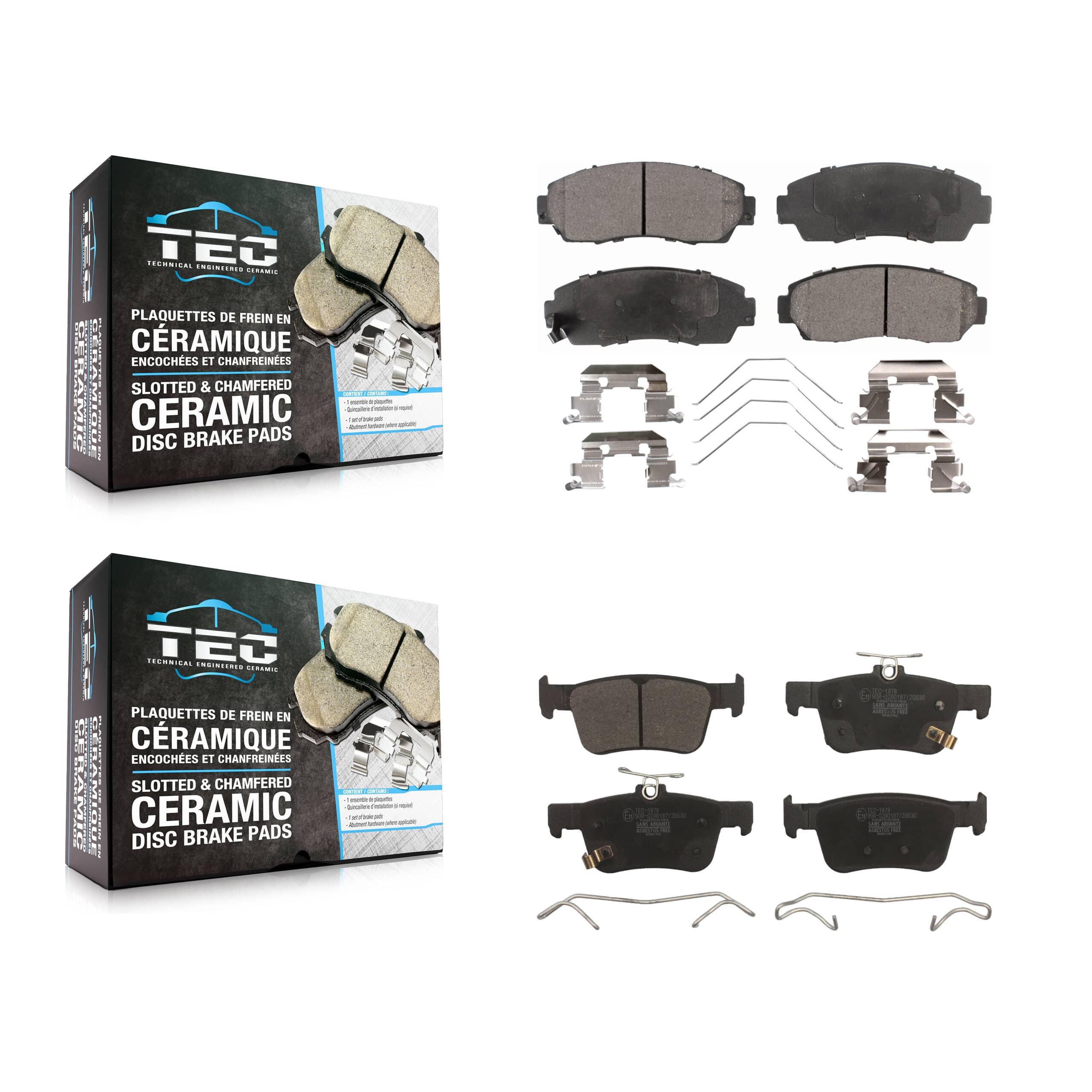 TEC - KTC-100737 - Front and Rear Disc Brake Pad Kits