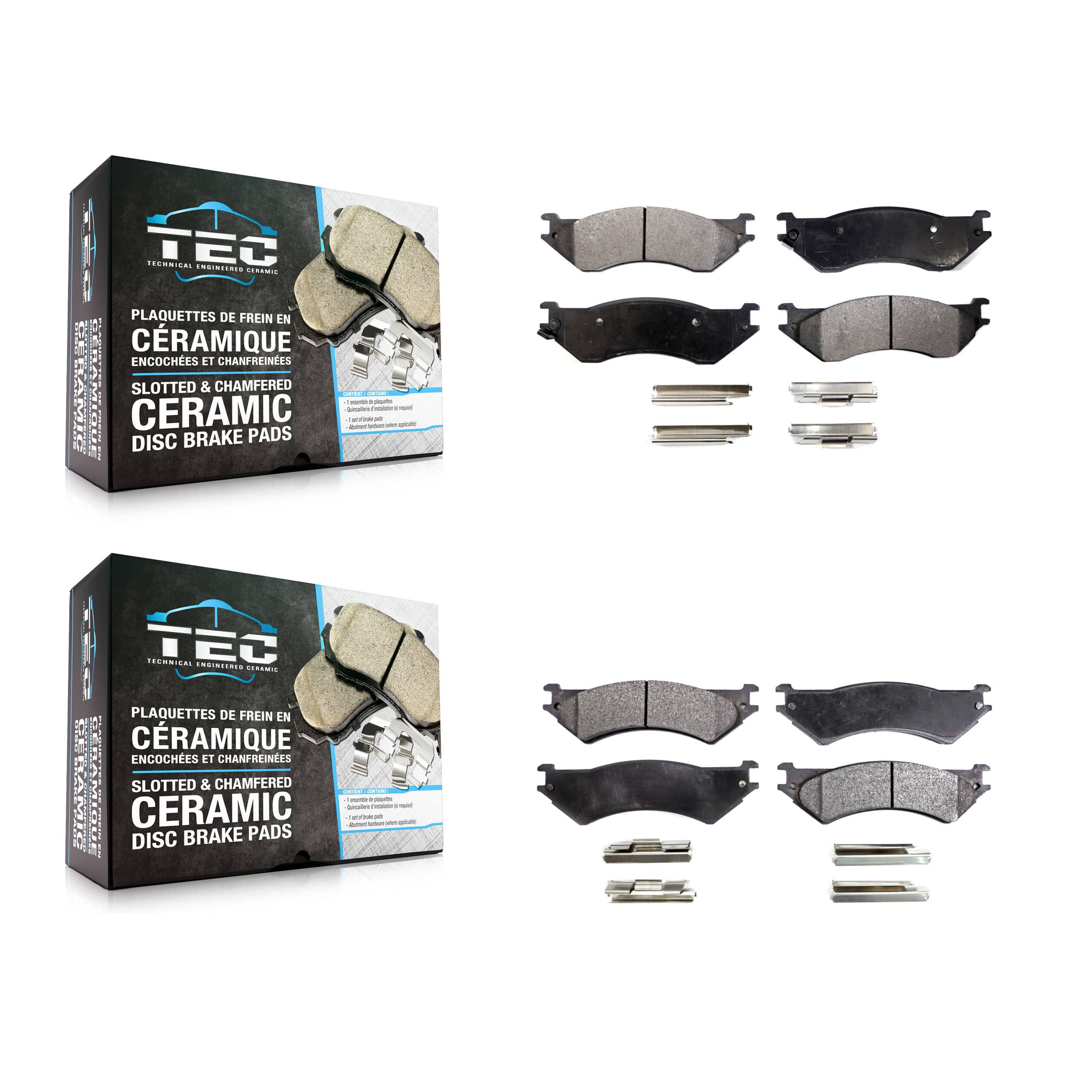 TEC - KTC-100750 - Front and Rear Disc Brake Pad Kits