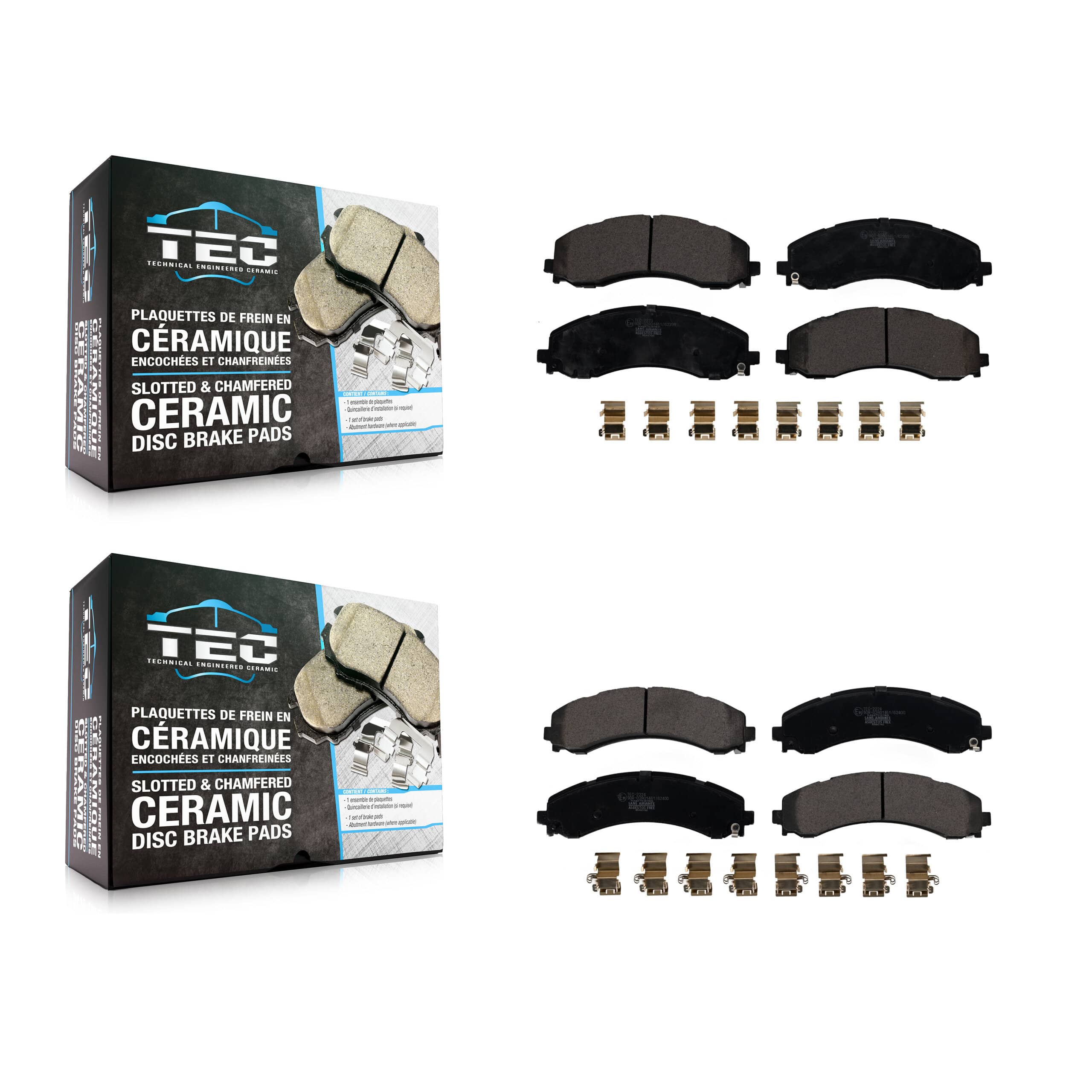 TEC - KTC-100752 - Front and Rear Disc Brake Pad Kits