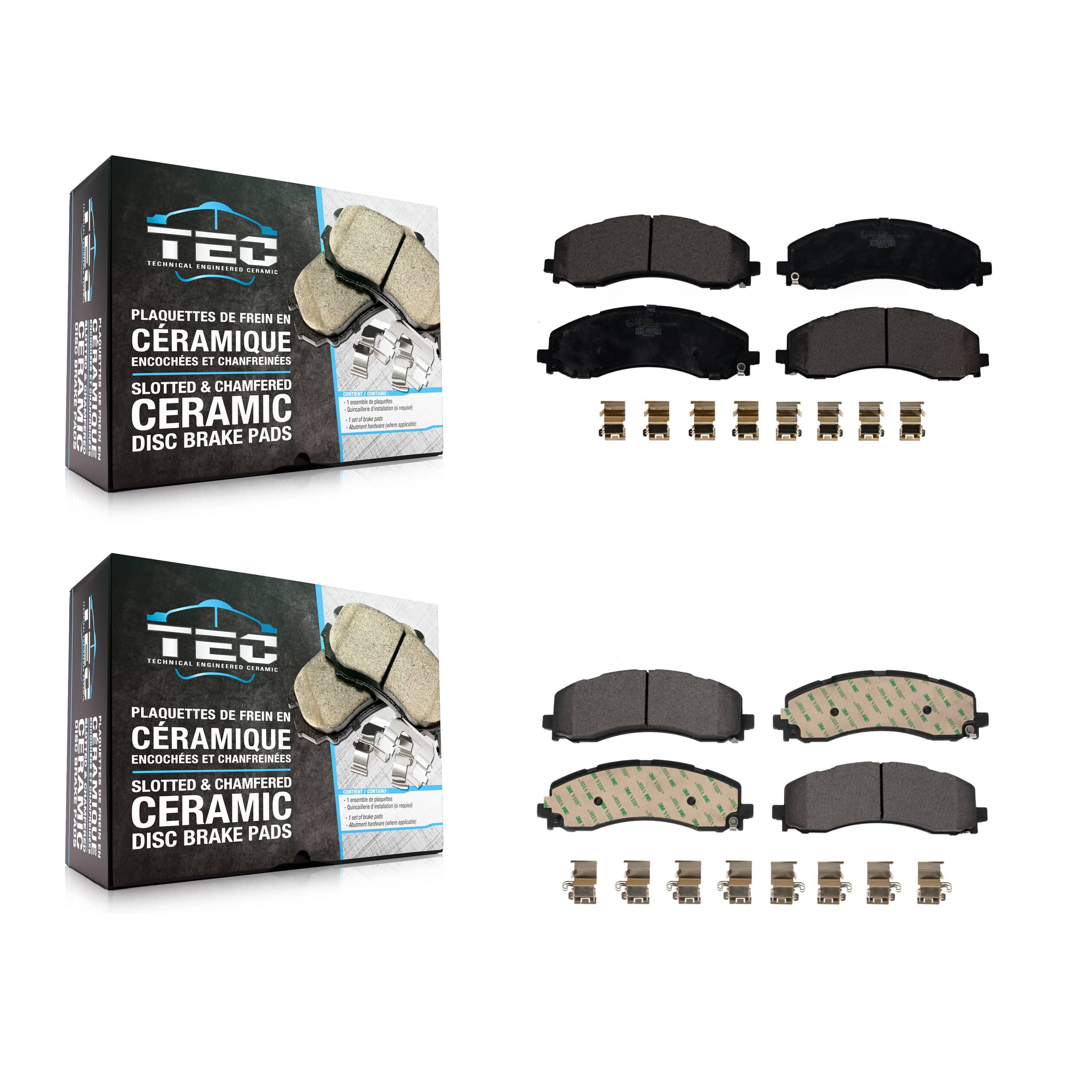 TEC - KTC-100753 - Front and Rear Disc Brake Pad Kits