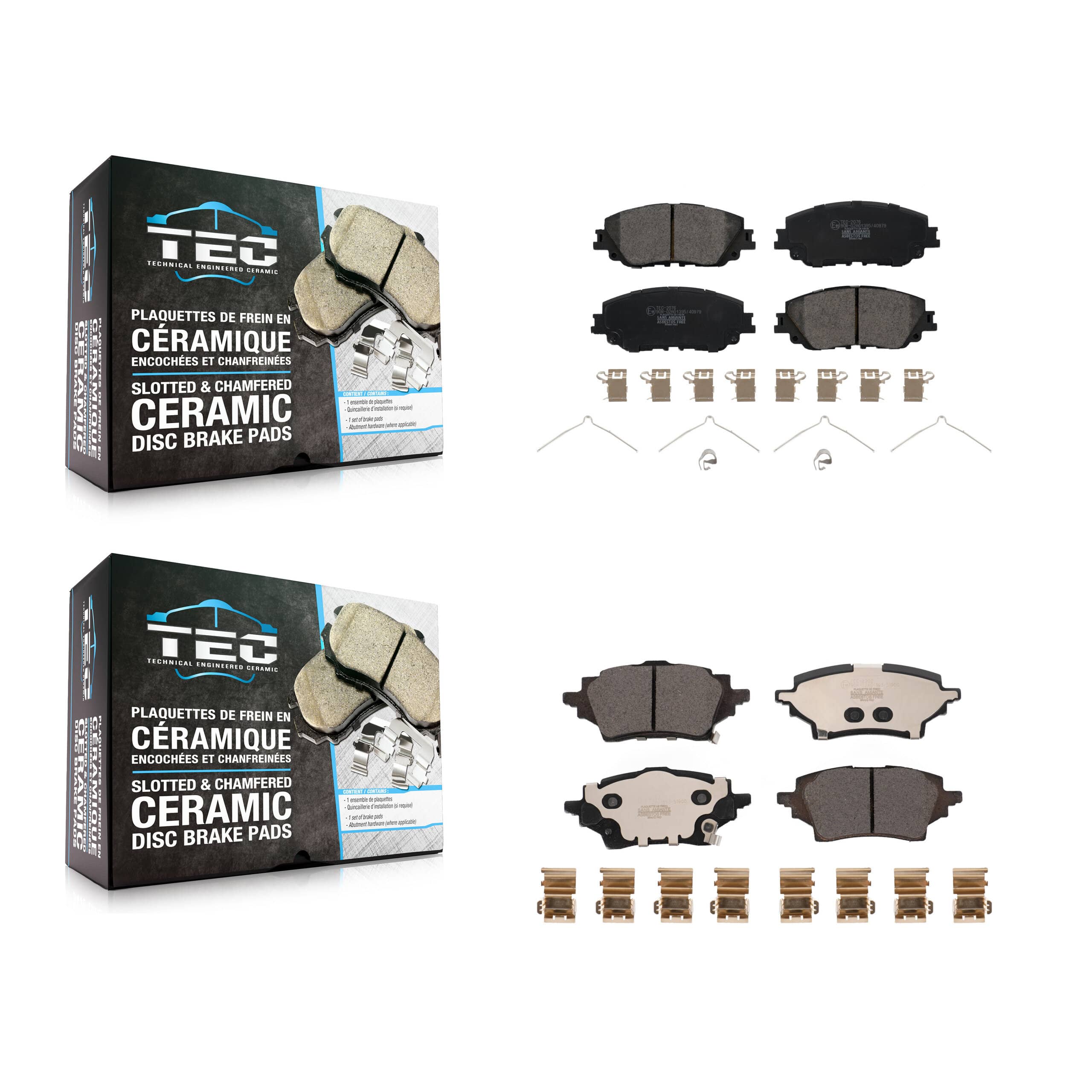 TEC - KTC-100769 - Front and Rear Disc Brake Pad Kits