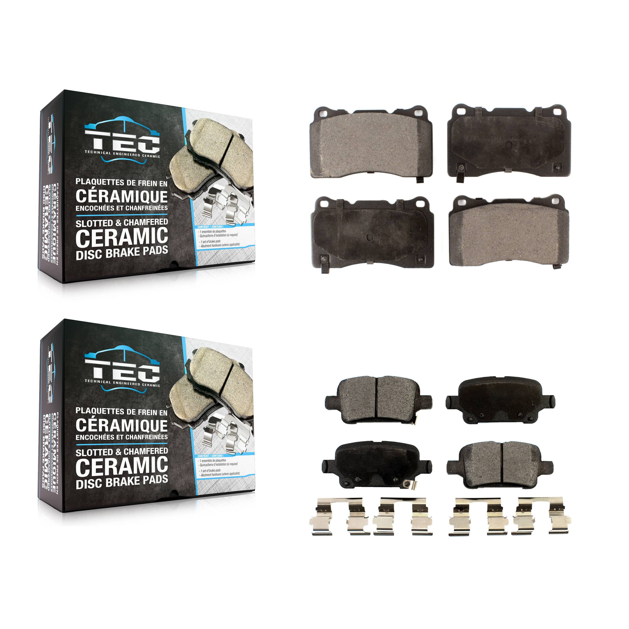 TEC - KTC-100770 - Front and Rear Disc Brake Pad Kits