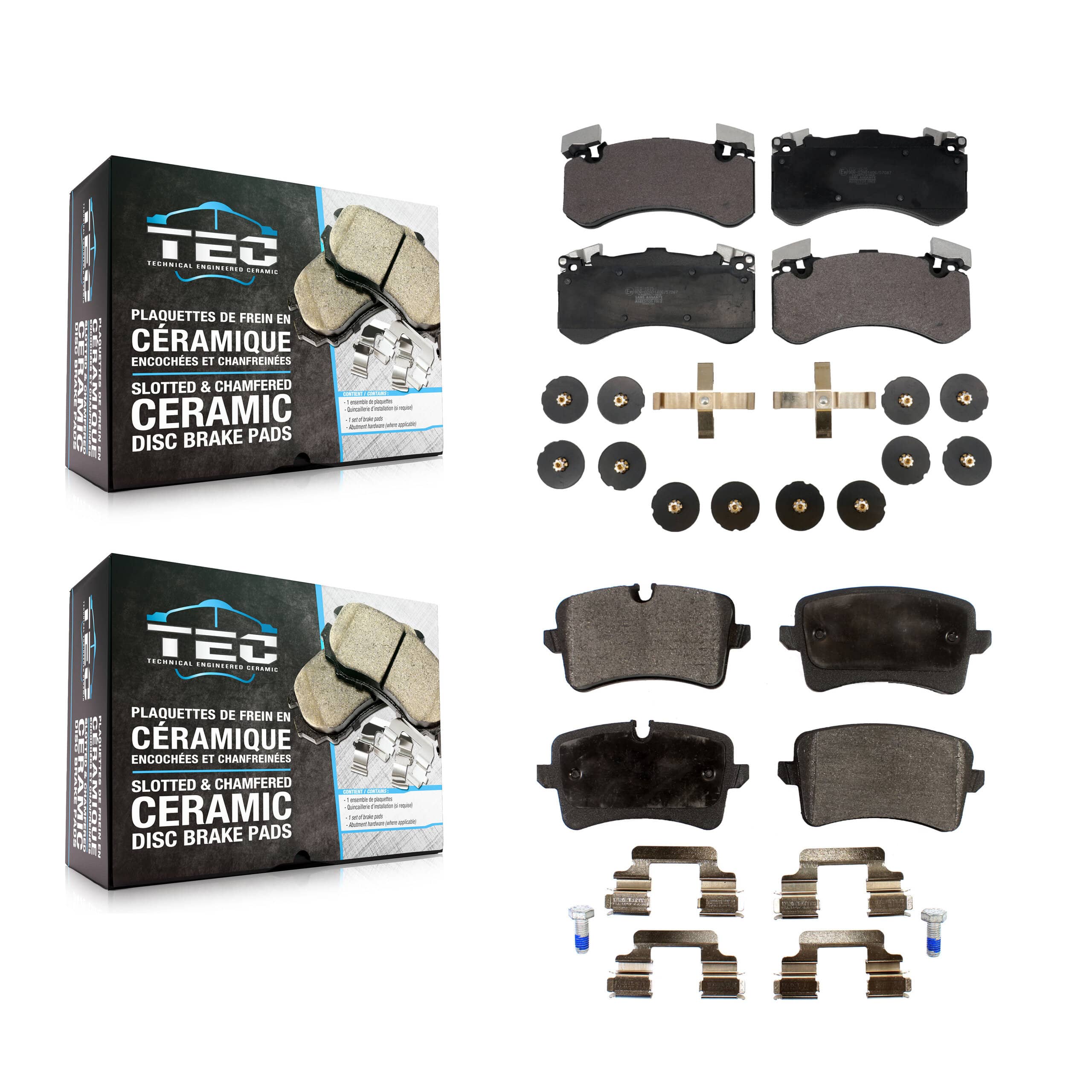 TEC - KTC-100780 - Front and Rear Disc Brake Pad Kits