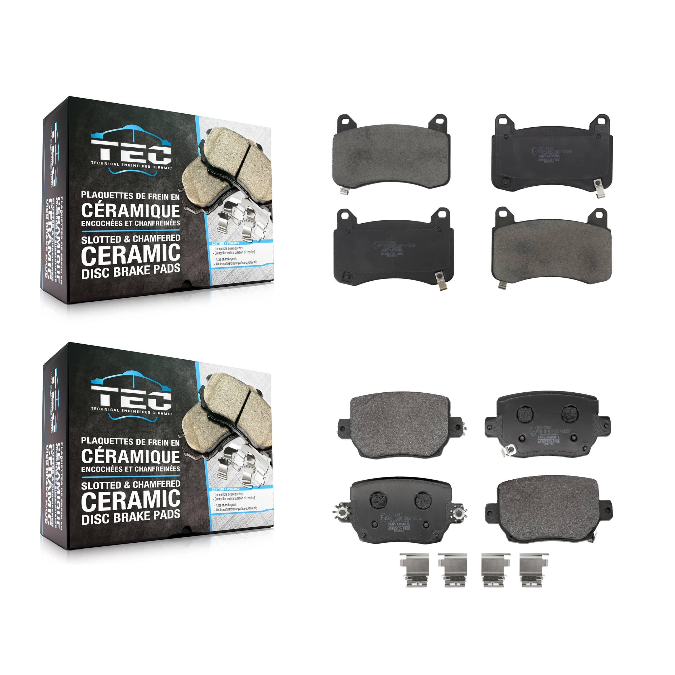 TEC - KTC-100791 - Front and Rear Disc Brake Pad Kits