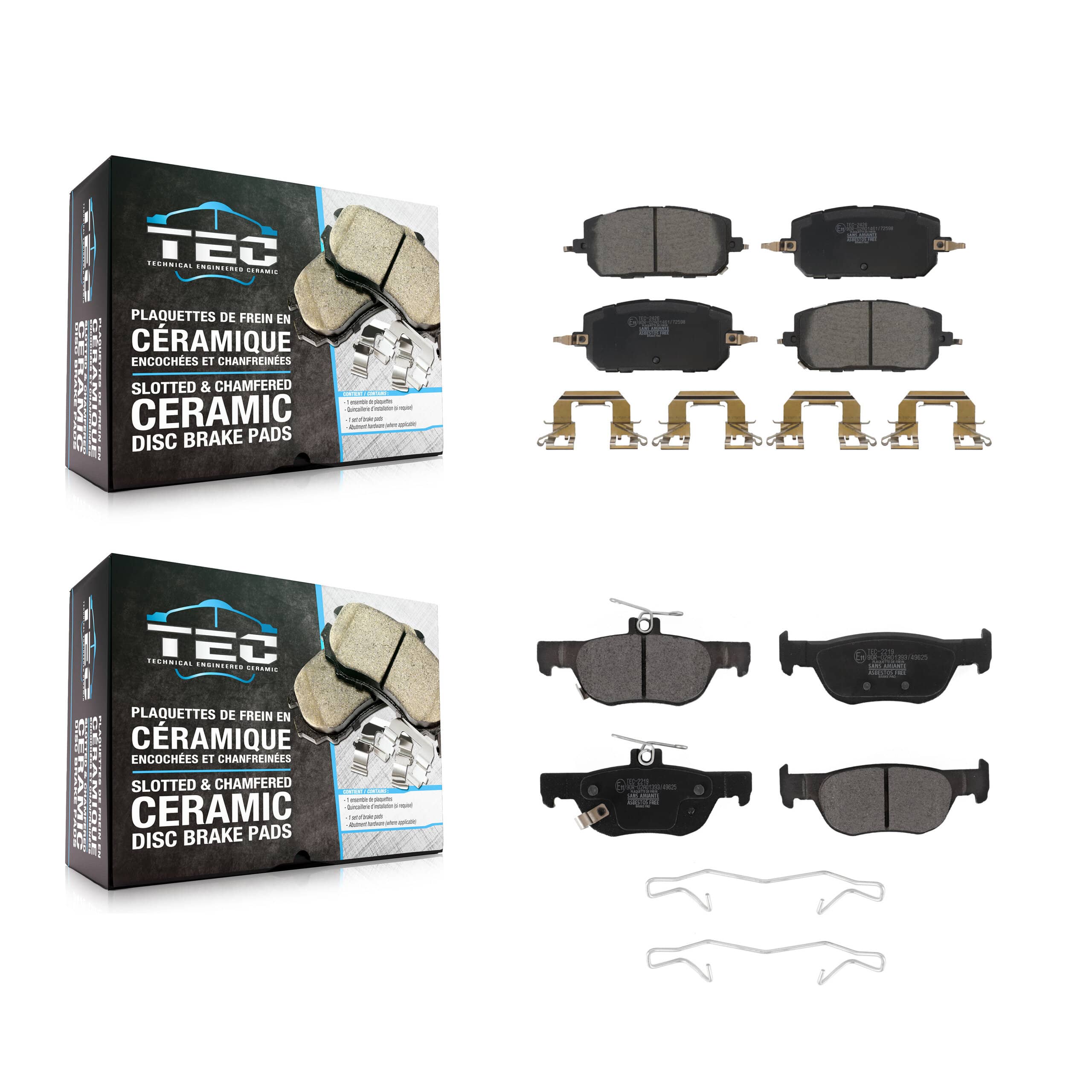 TEC - KTC-100793 - Front and Rear Disc Brake Pad Kits