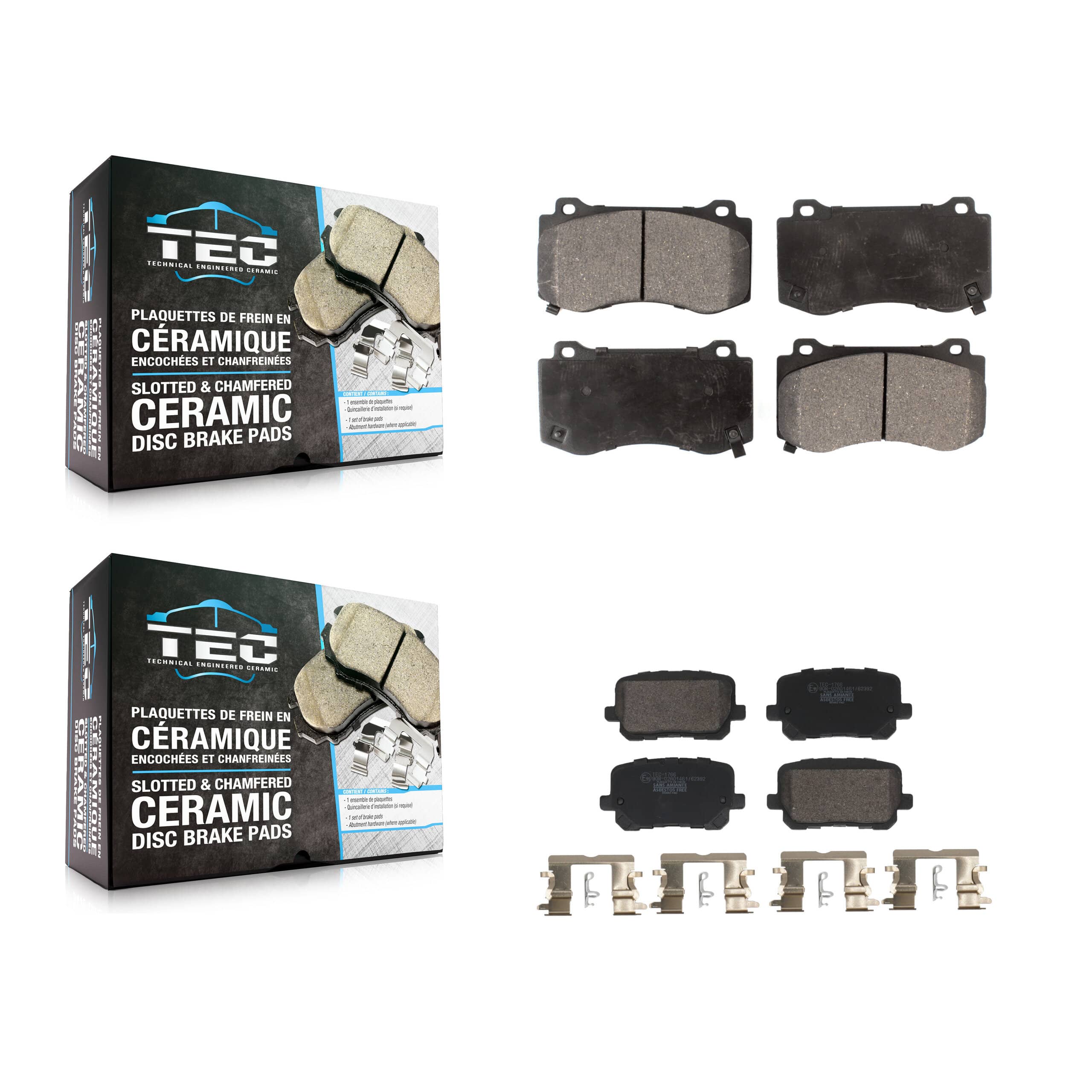 TEC - KTC-100823 - Front and Rear Disc Brake Pad Kits