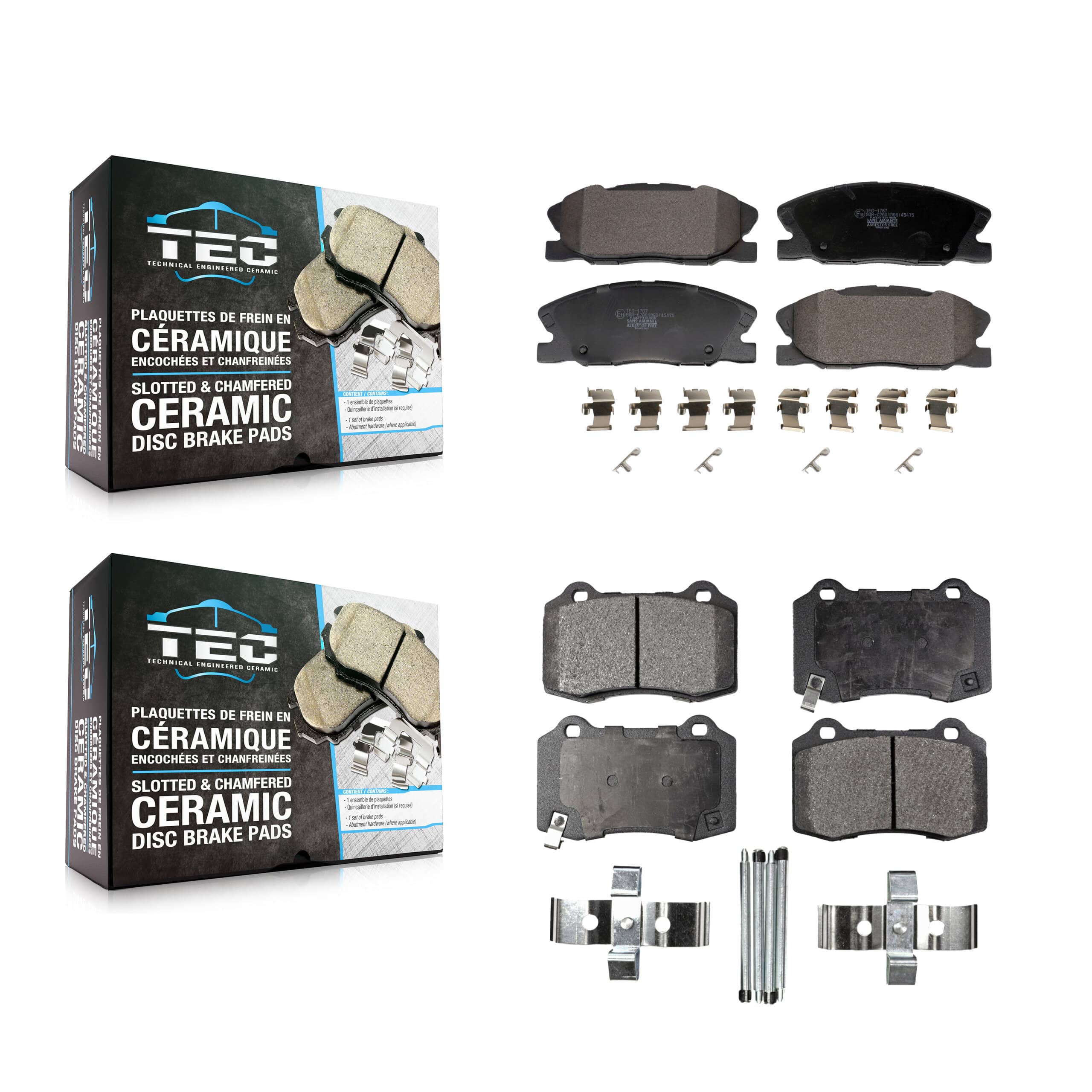 TEC - KTC-100824 - Front and Rear Disc Brake Pad Kits