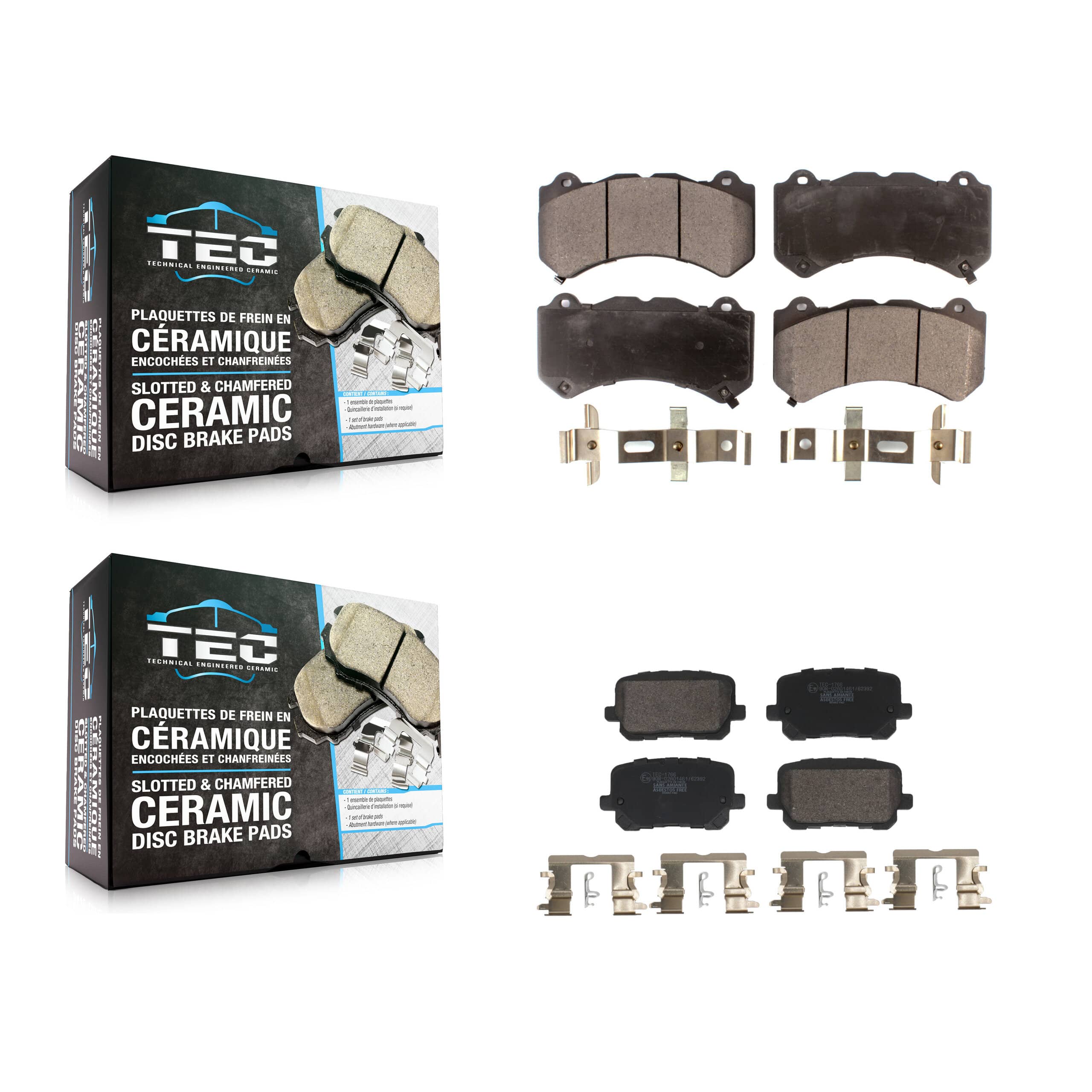 TEC - KTC-100825 - Front and Rear Disc Brake Pad Kits