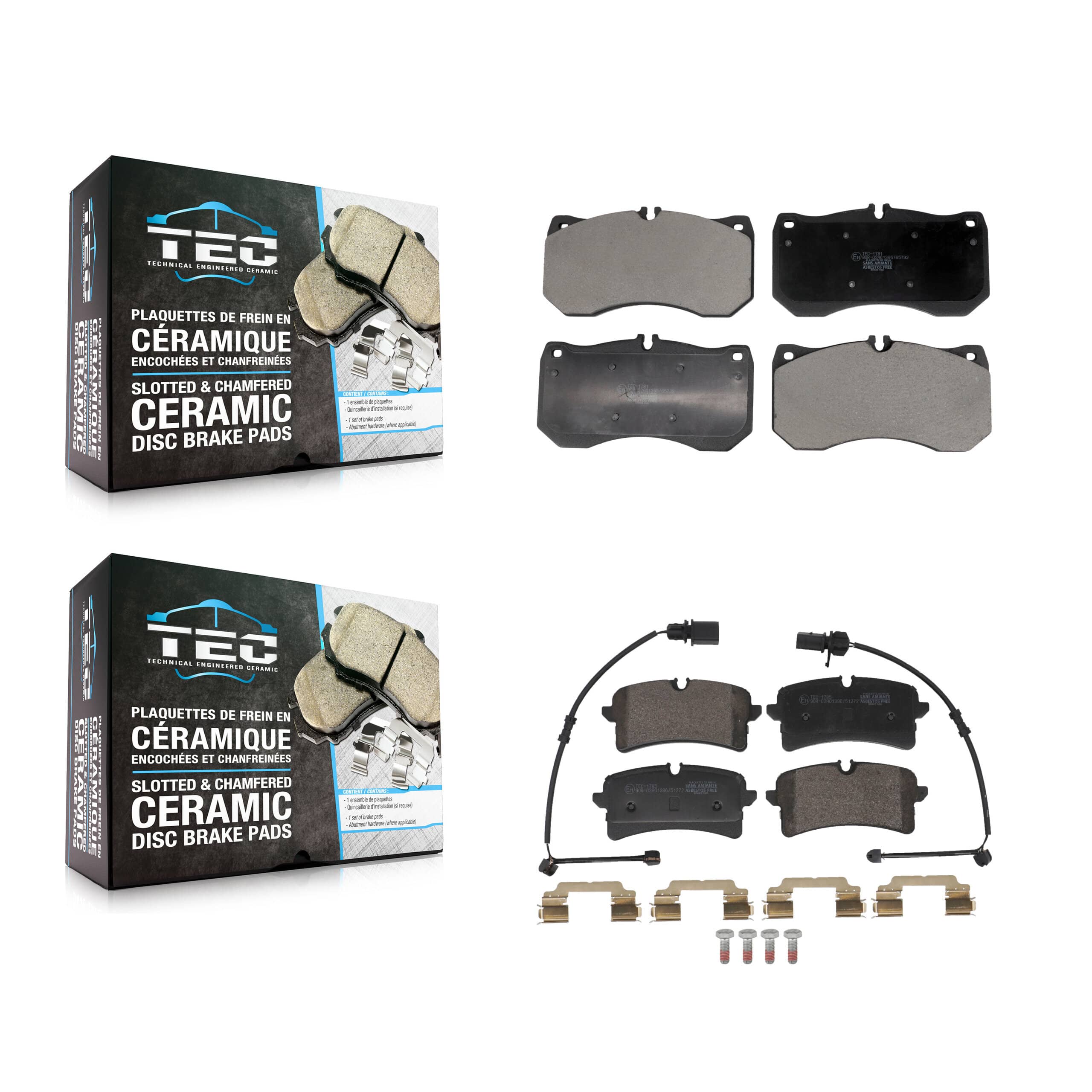 TEC - KTC-100831 - Front and Rear Disc Brake Pad Kits