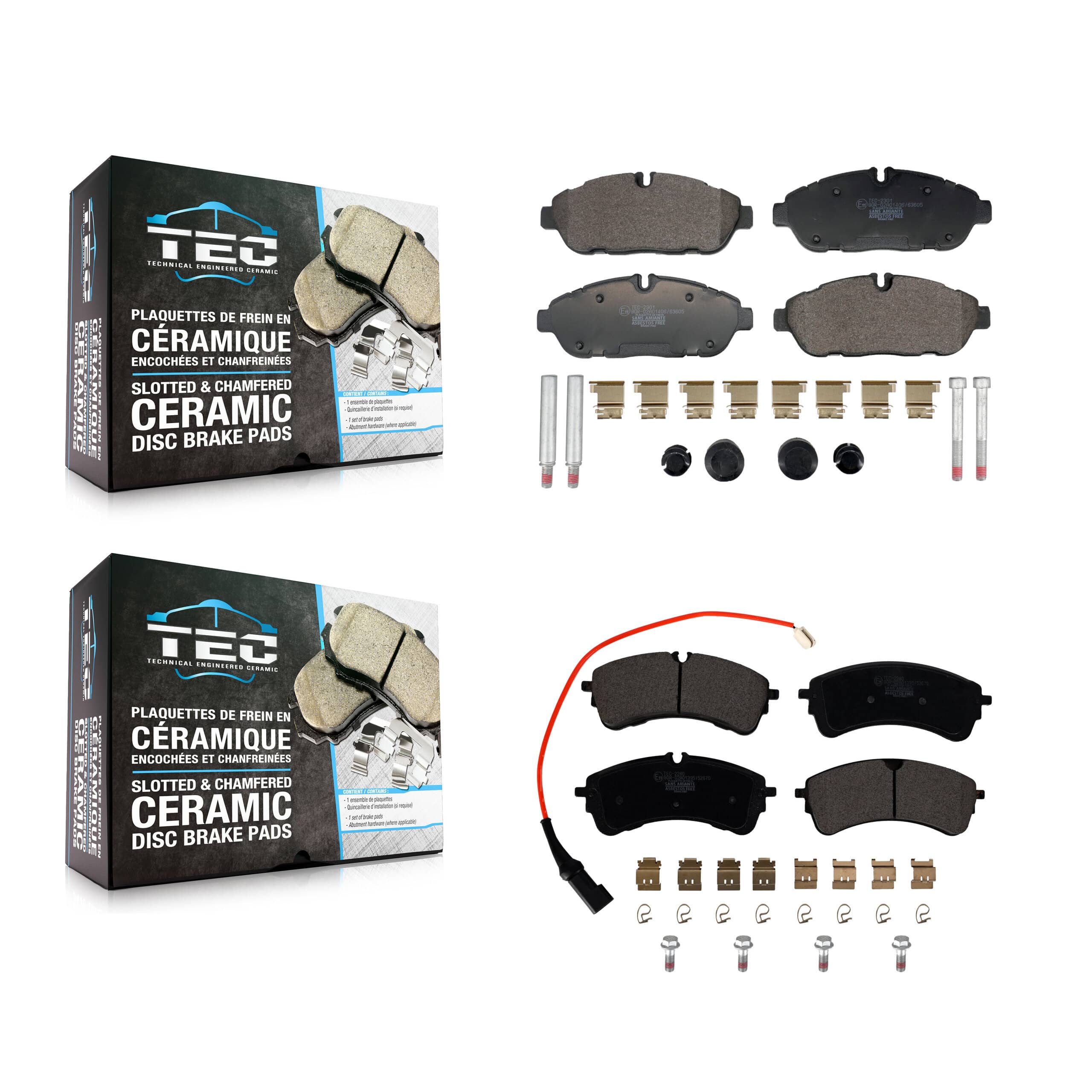 TEC - KTC-100839 - Front and Rear Disc Brake Pad Kits