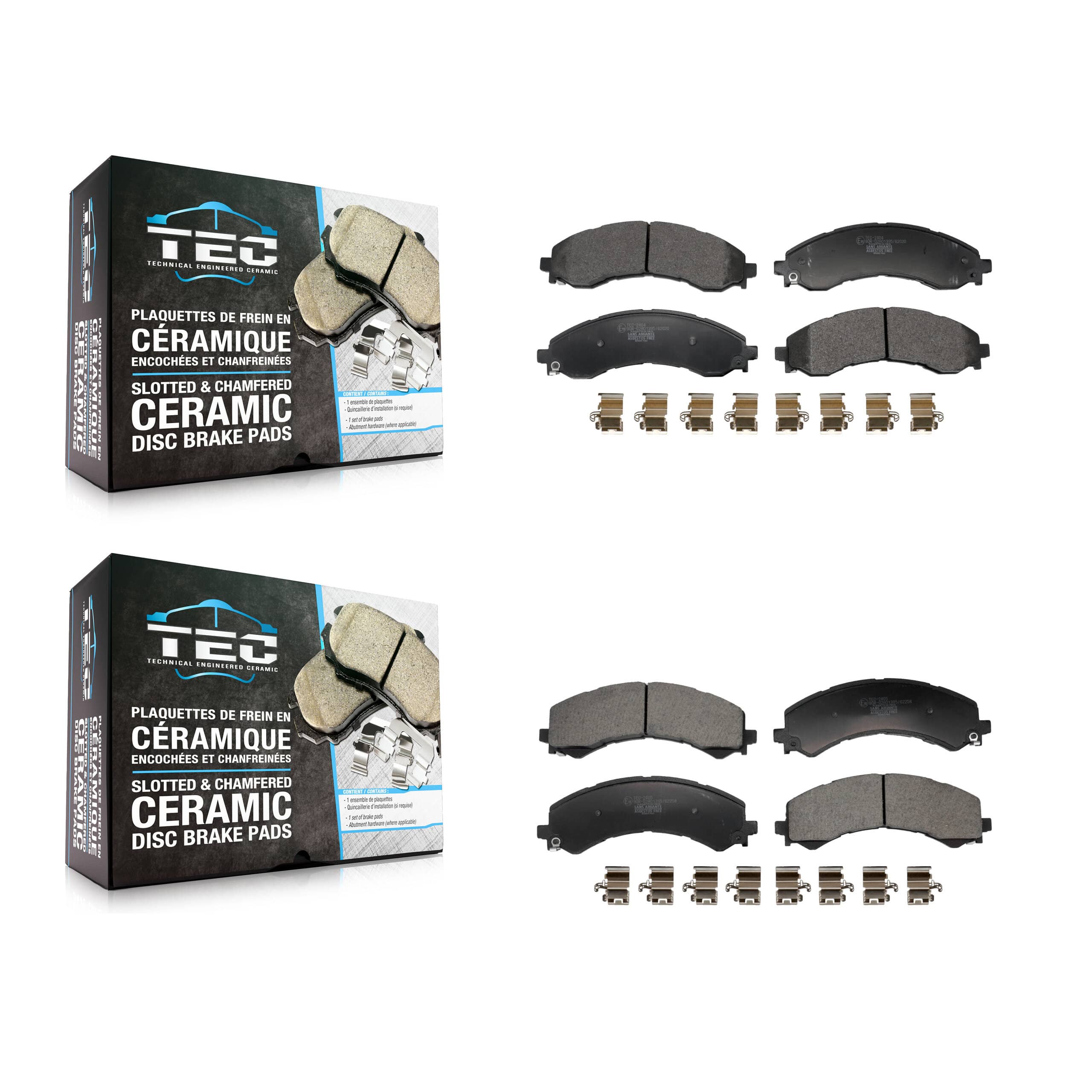 TEC - KTC-100840 - Front and Rear Disc Brake Pad Kits