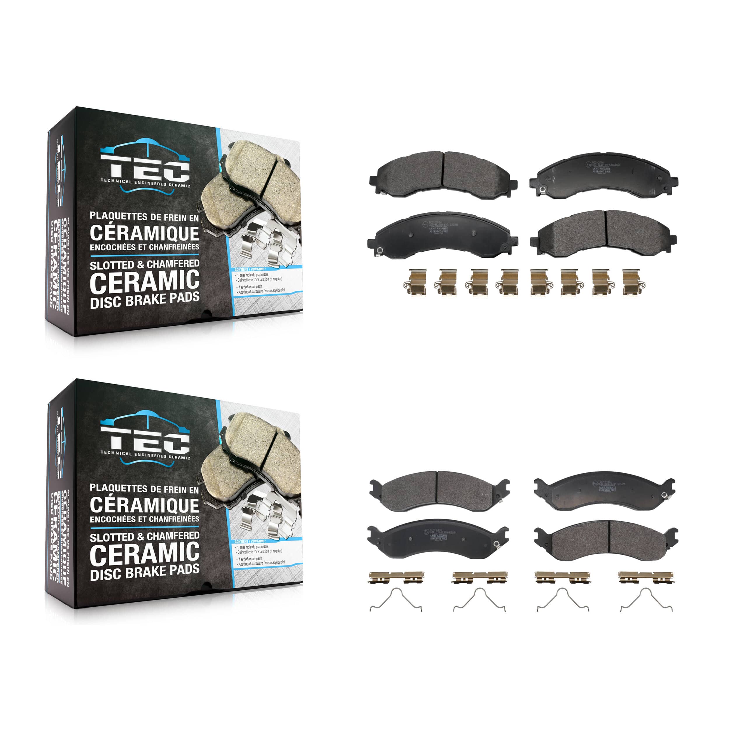 TEC - KTC-100841 - Front and Rear Disc Brake Pad Kits