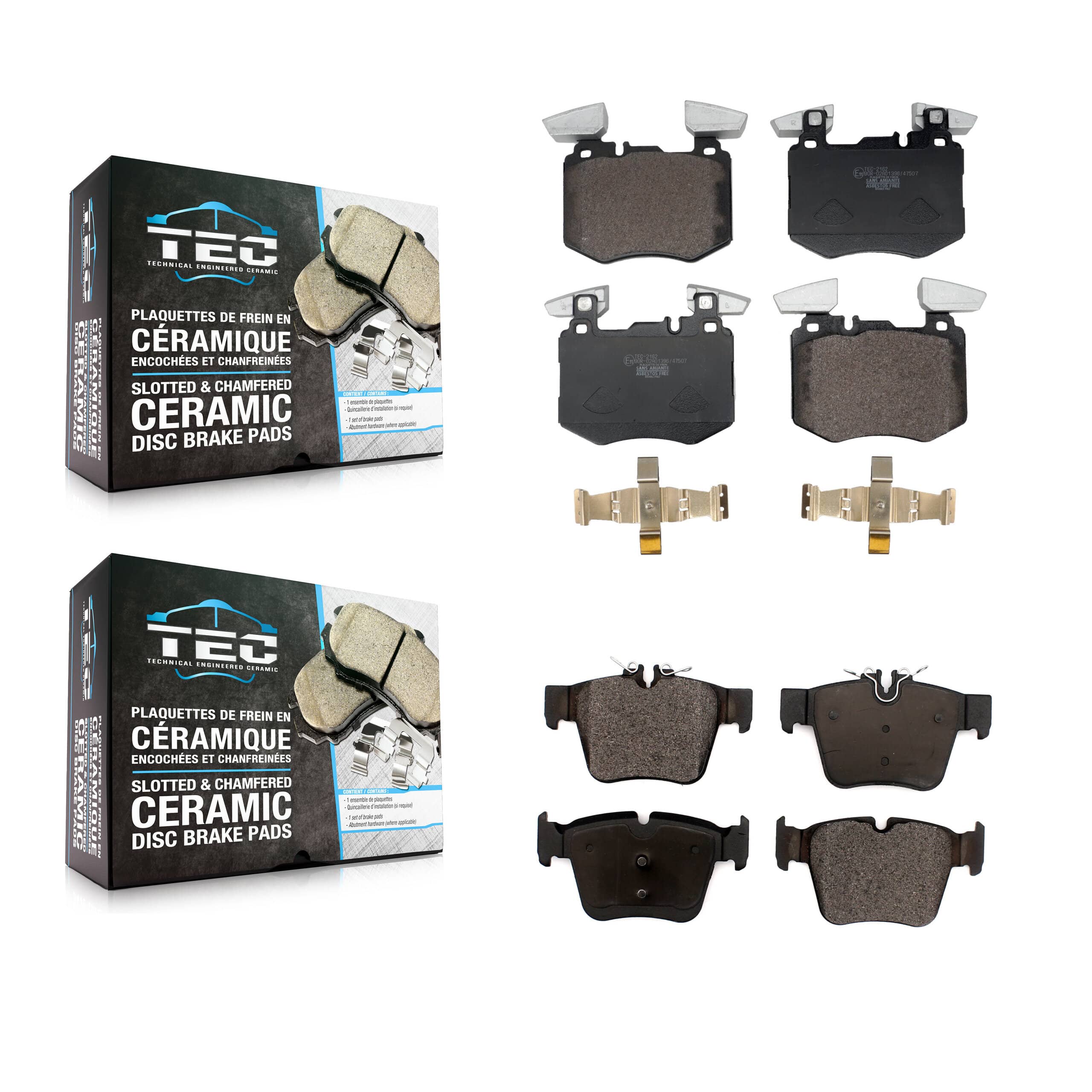 TEC - KTC-100842 - Front and Rear Disc Brake Pad Kits