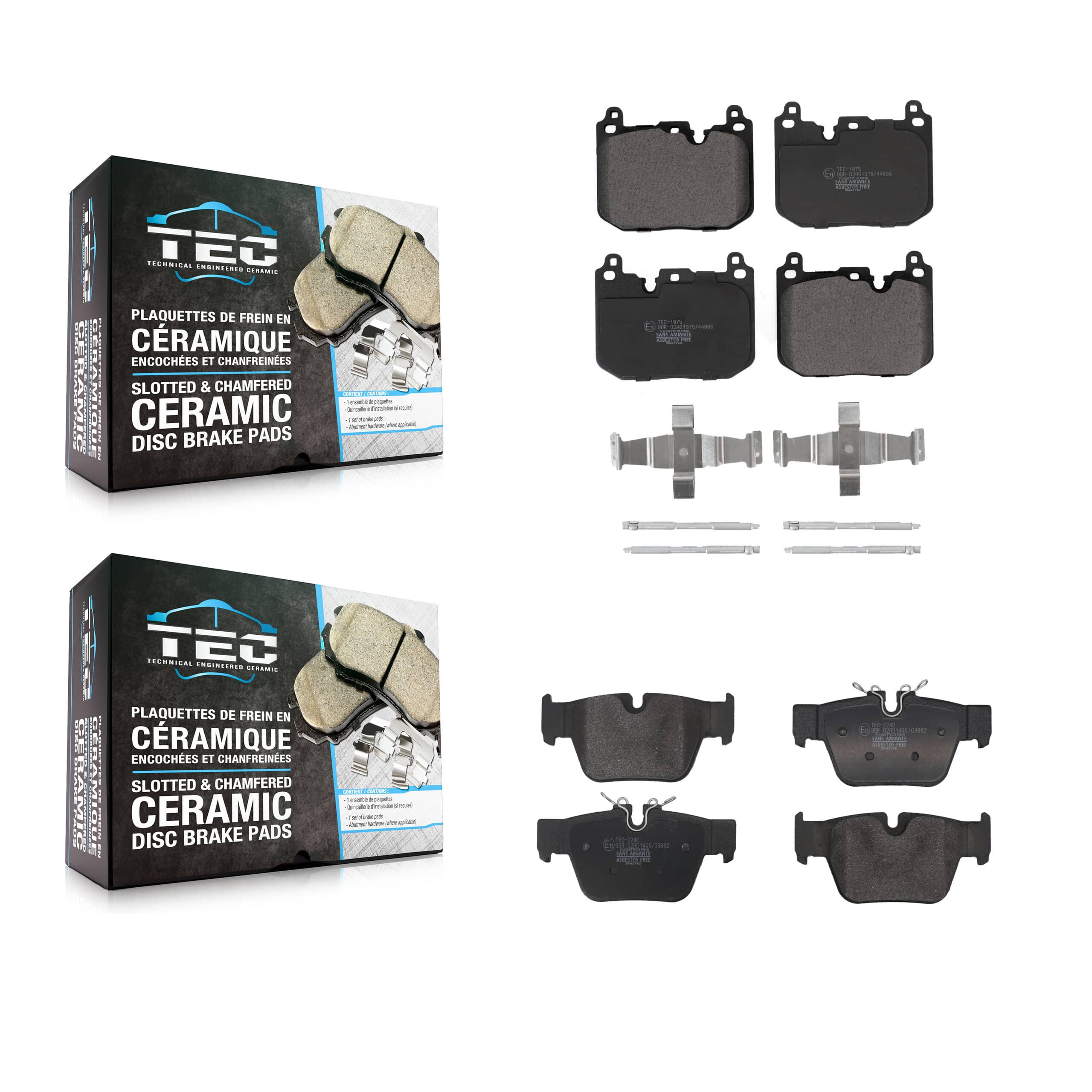 TEC - KTC-100851 - Front and Rear Disc Brake Pad Kits