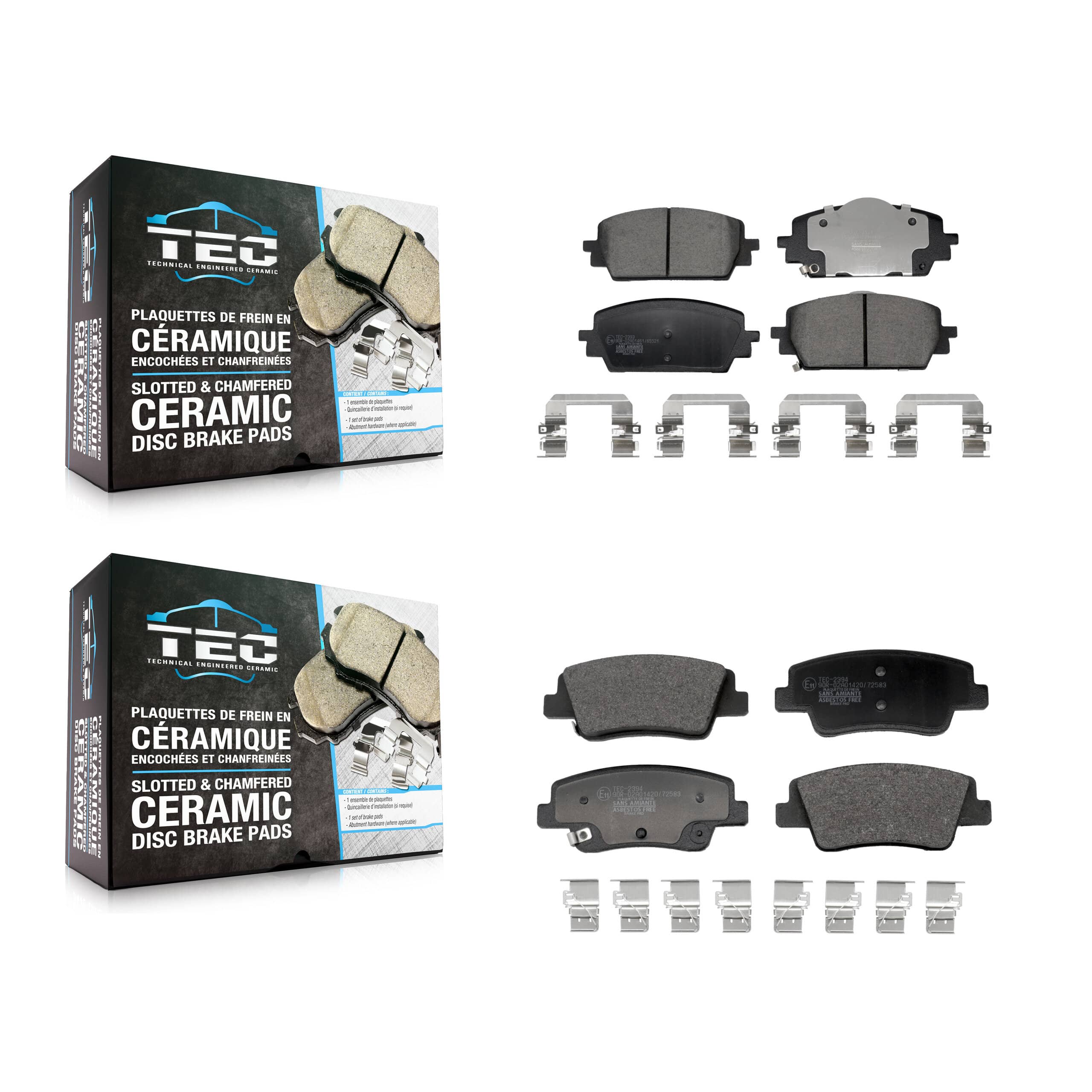 TEC - KTC-100856 - Front and Rear Disc Brake Pad Kits
