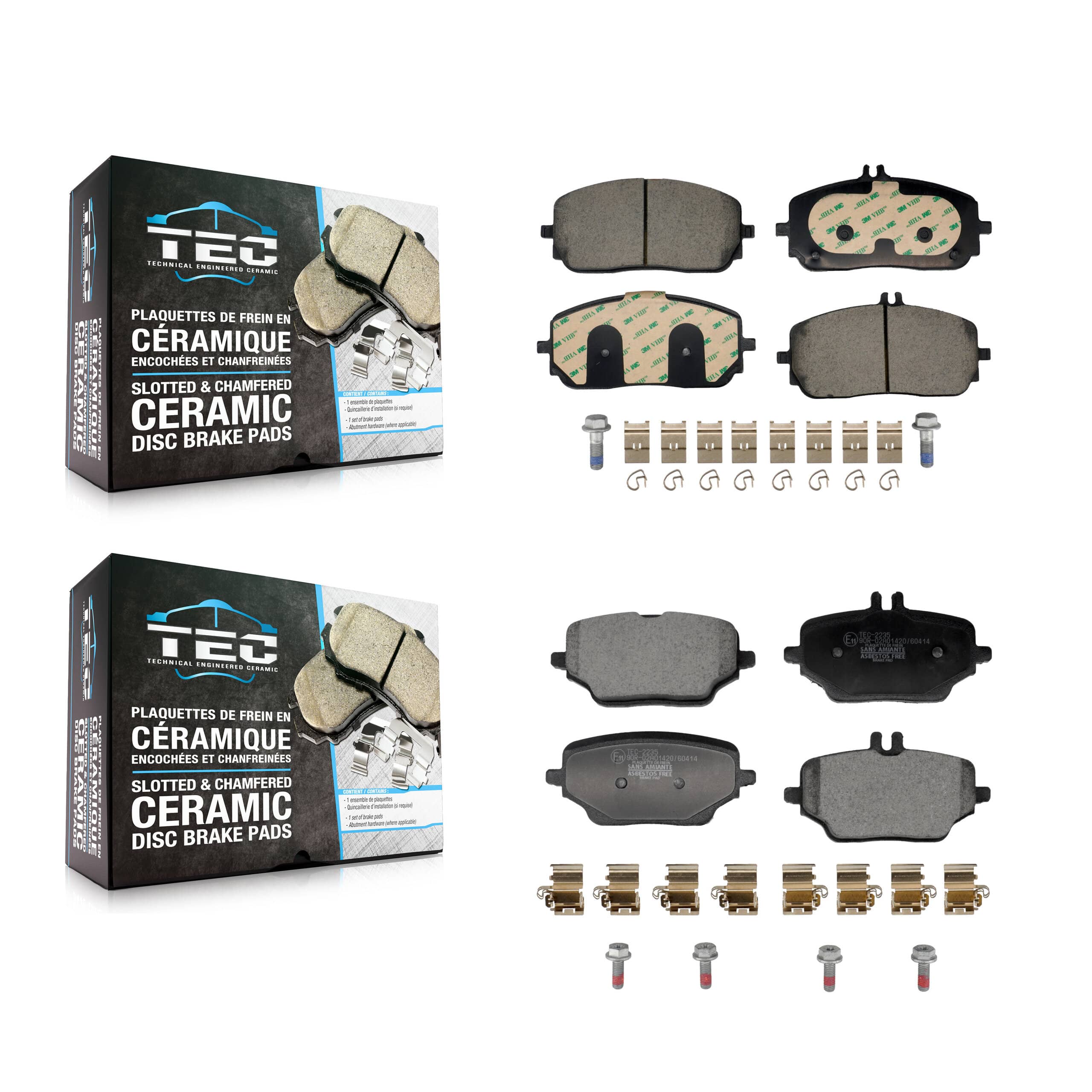 TEC - KTC-100863 - Front and Rear Disc Brake Pad Kits