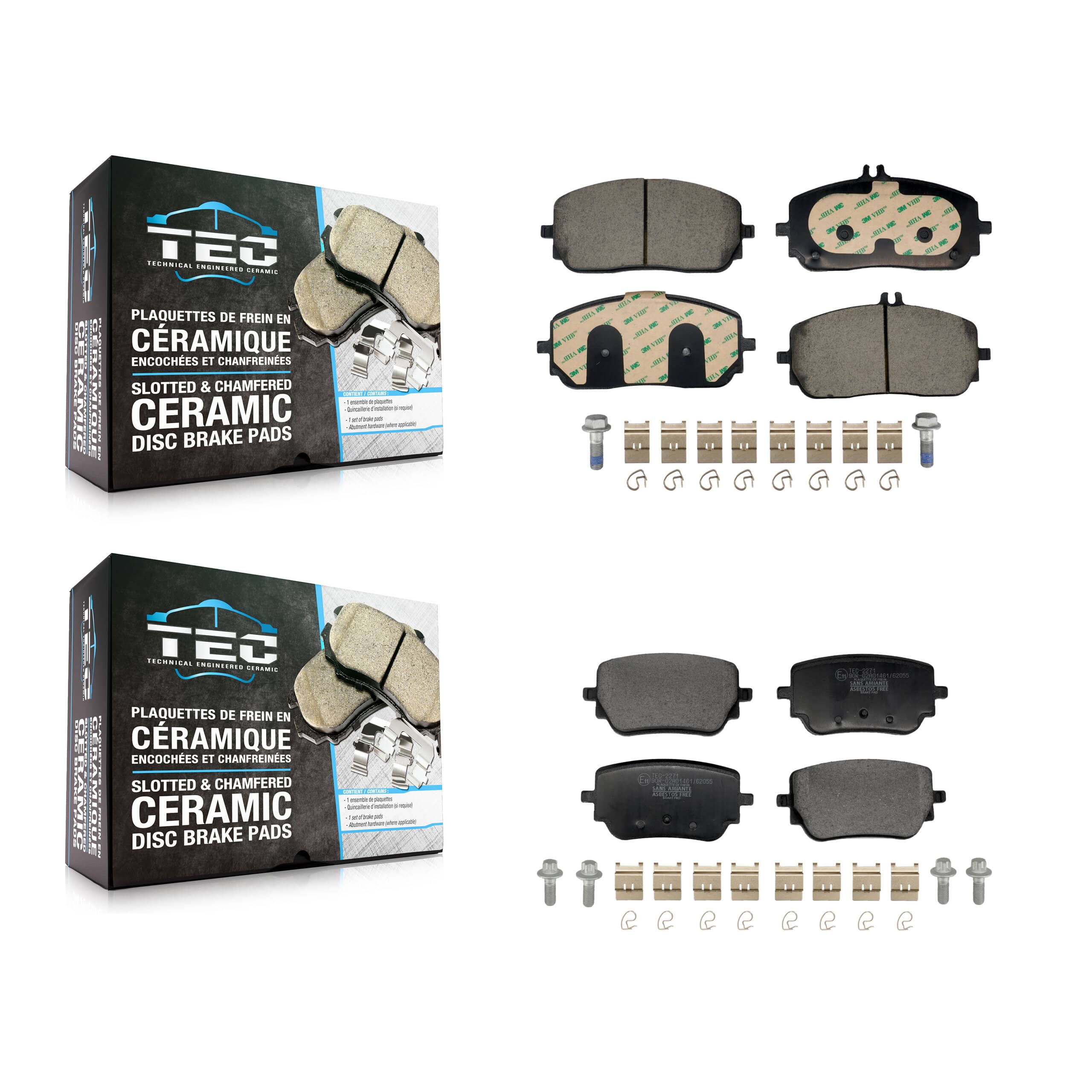 TEC - KTC-100864 - Front and Rear Disc Brake Pad Kits