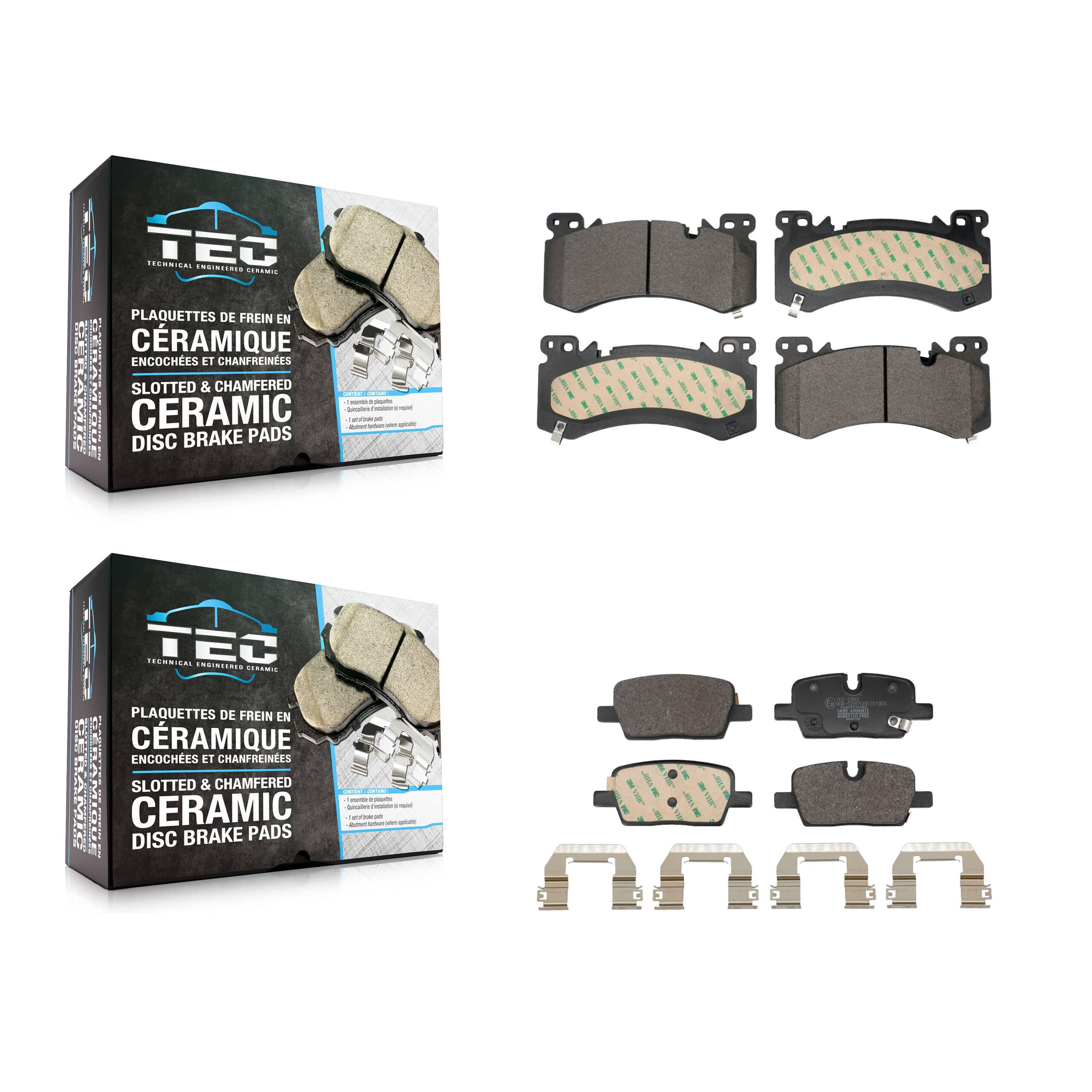 TEC - KTC-100873 - Front and Rear Disc Brake Pad Kits