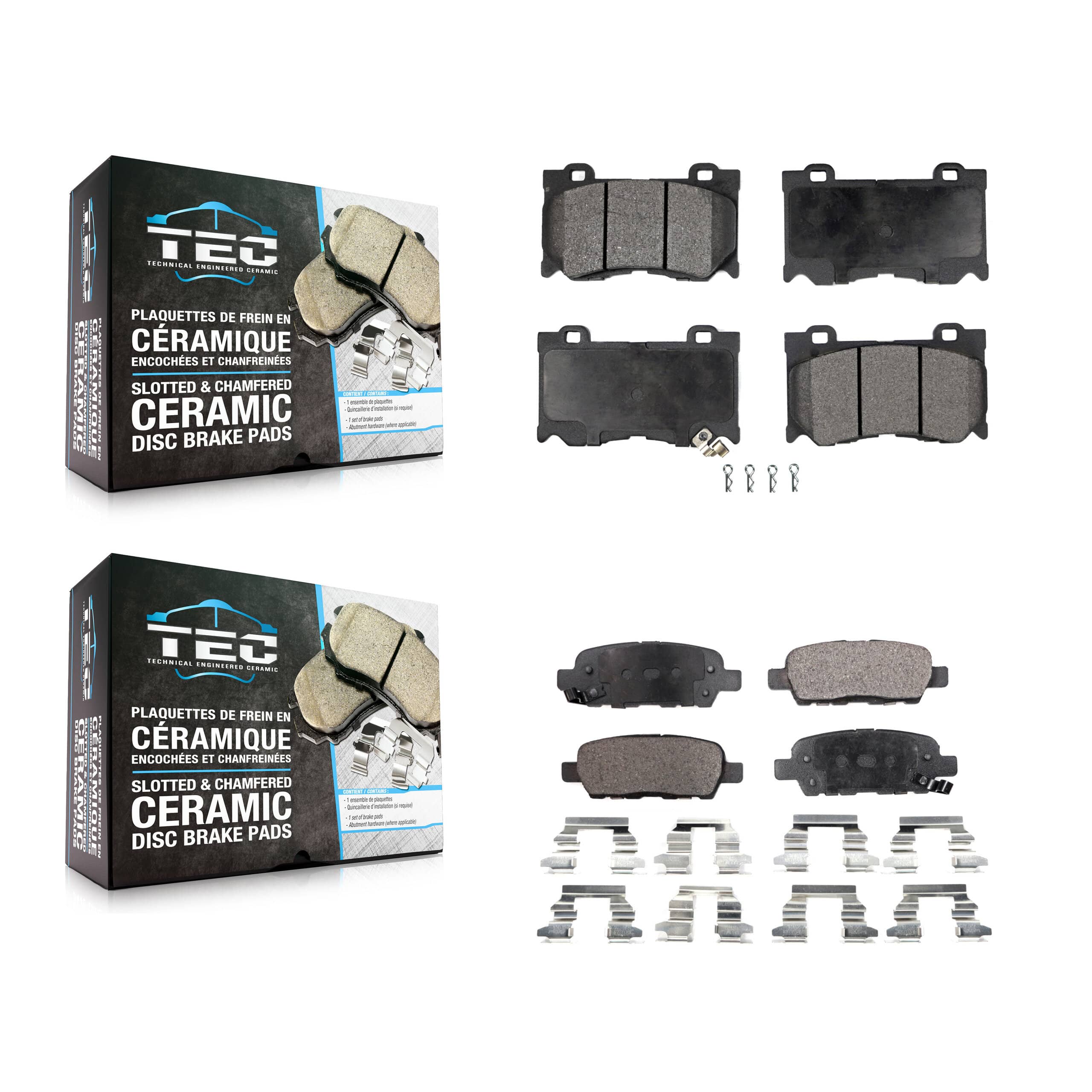 TEC - KTC-100888 - Front and Rear Disc Brake Pad Kits
