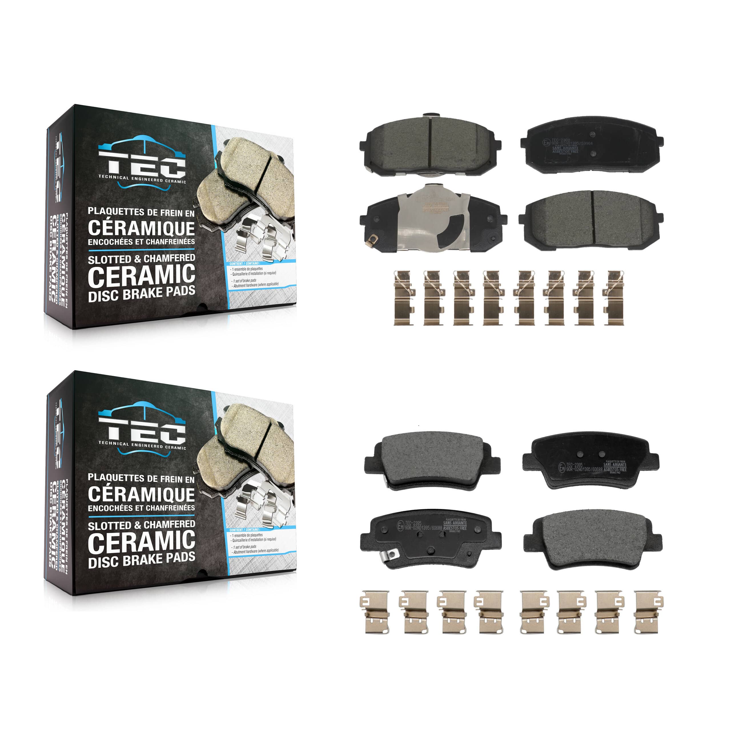 TEC - KTC-100891 - Front and Rear Disc Brake Pad Kits