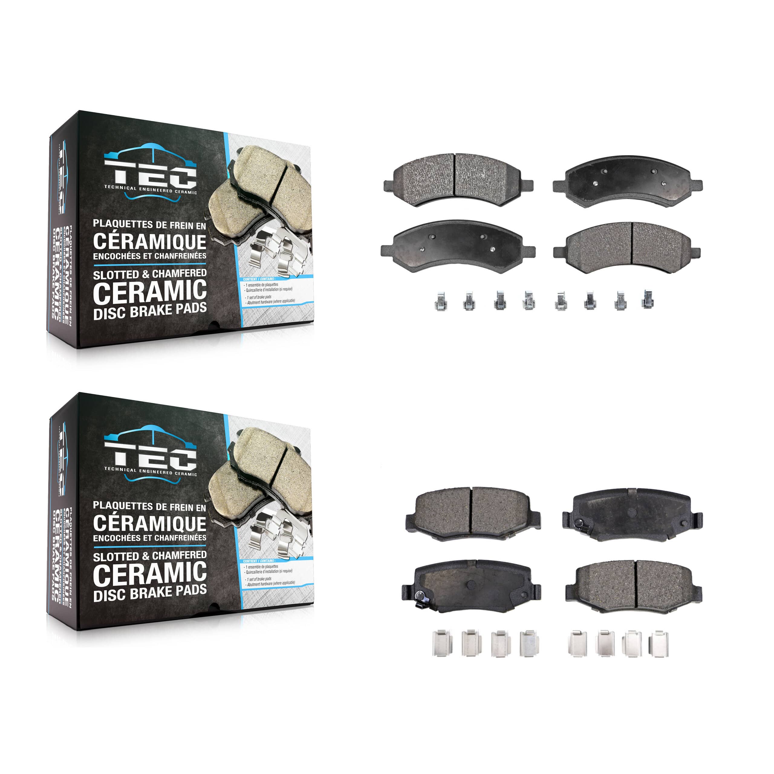 TEC - KTC-100893 - Front and Rear Disc Brake Pad Kits