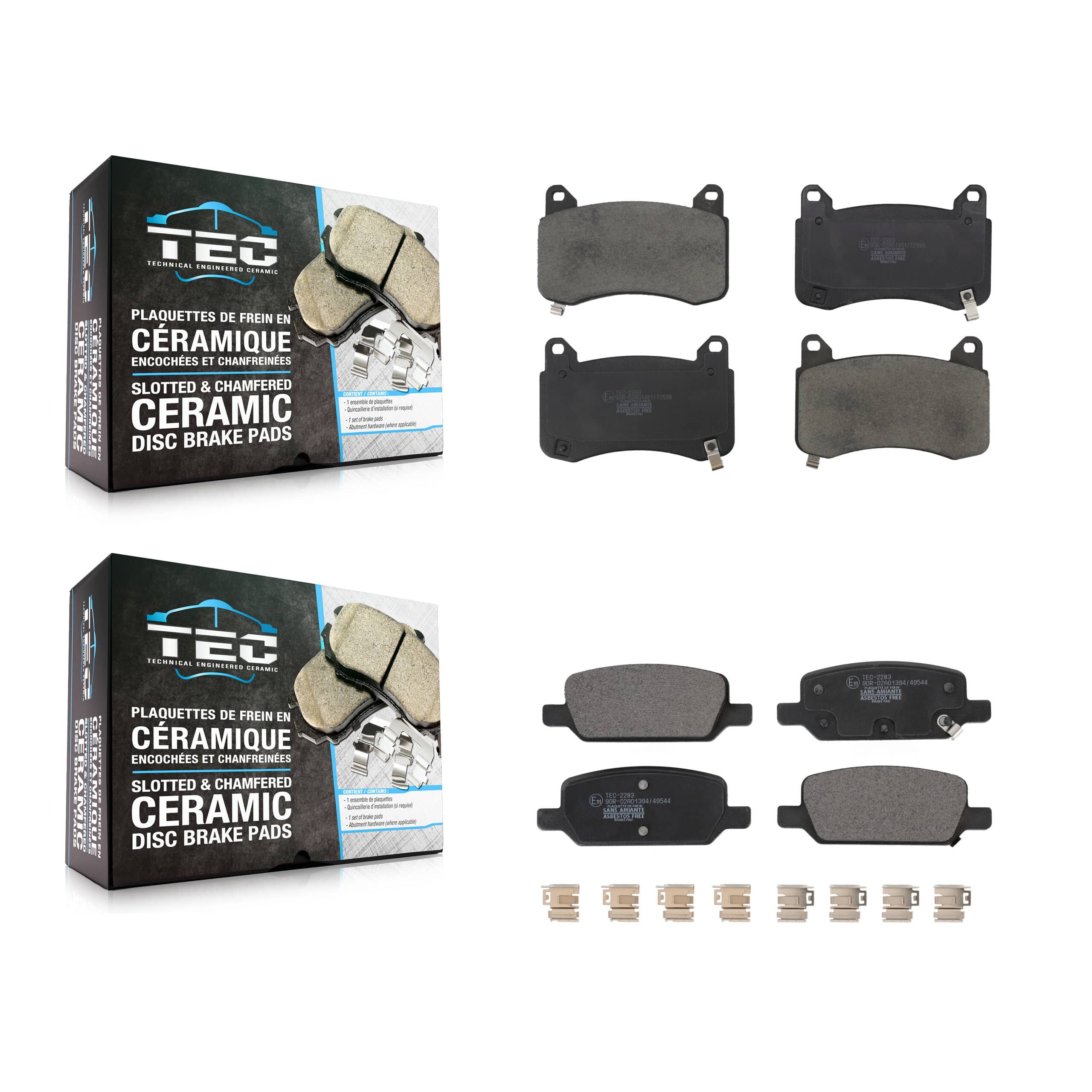 TEC - KTC-100911 - Front and Rear Disc Brake Pad Kits