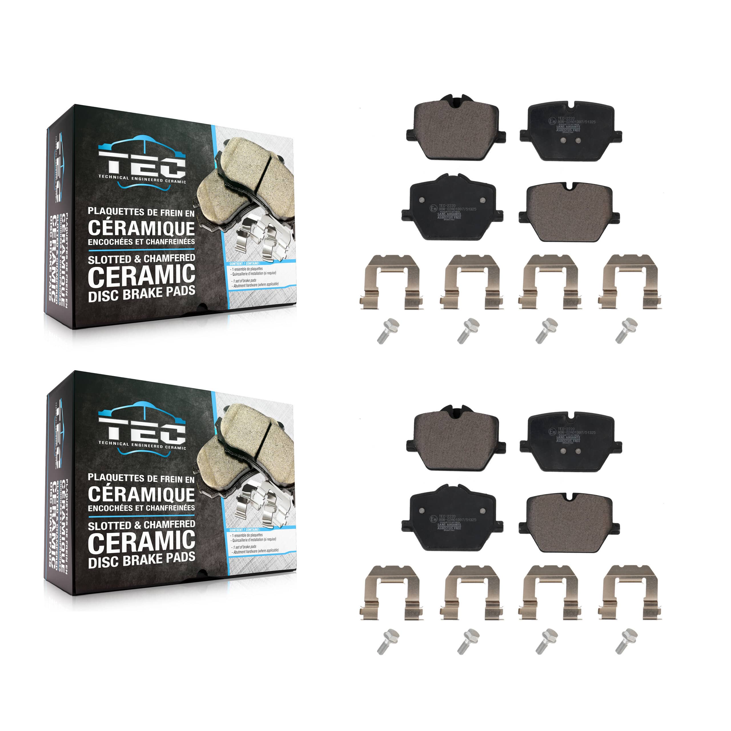 TEC - KTC-100916 - Front and Rear Disc Brake Pad Kits