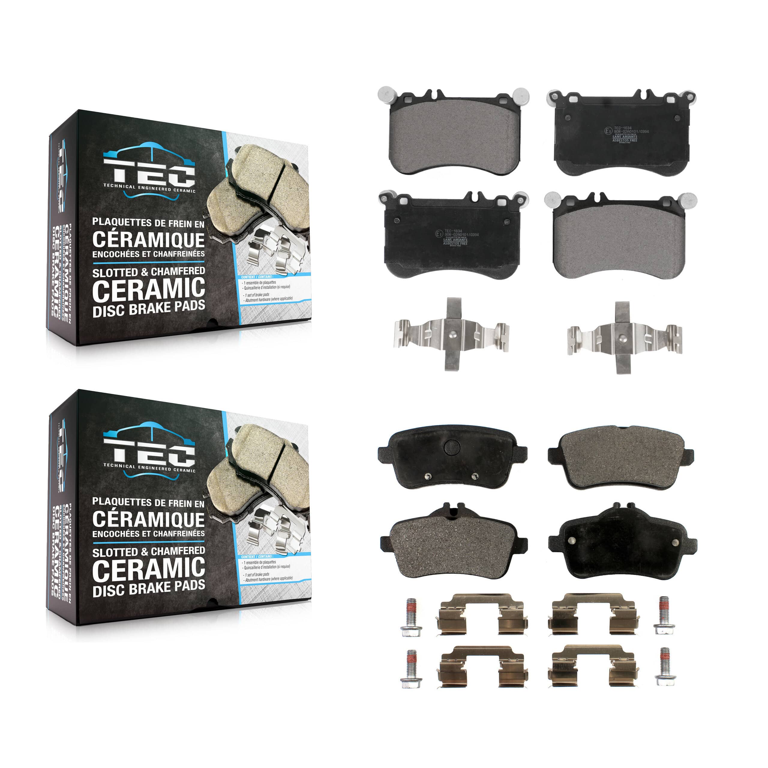 TEC - KTC-100918 - Front and Rear Disc Brake Pad Kits