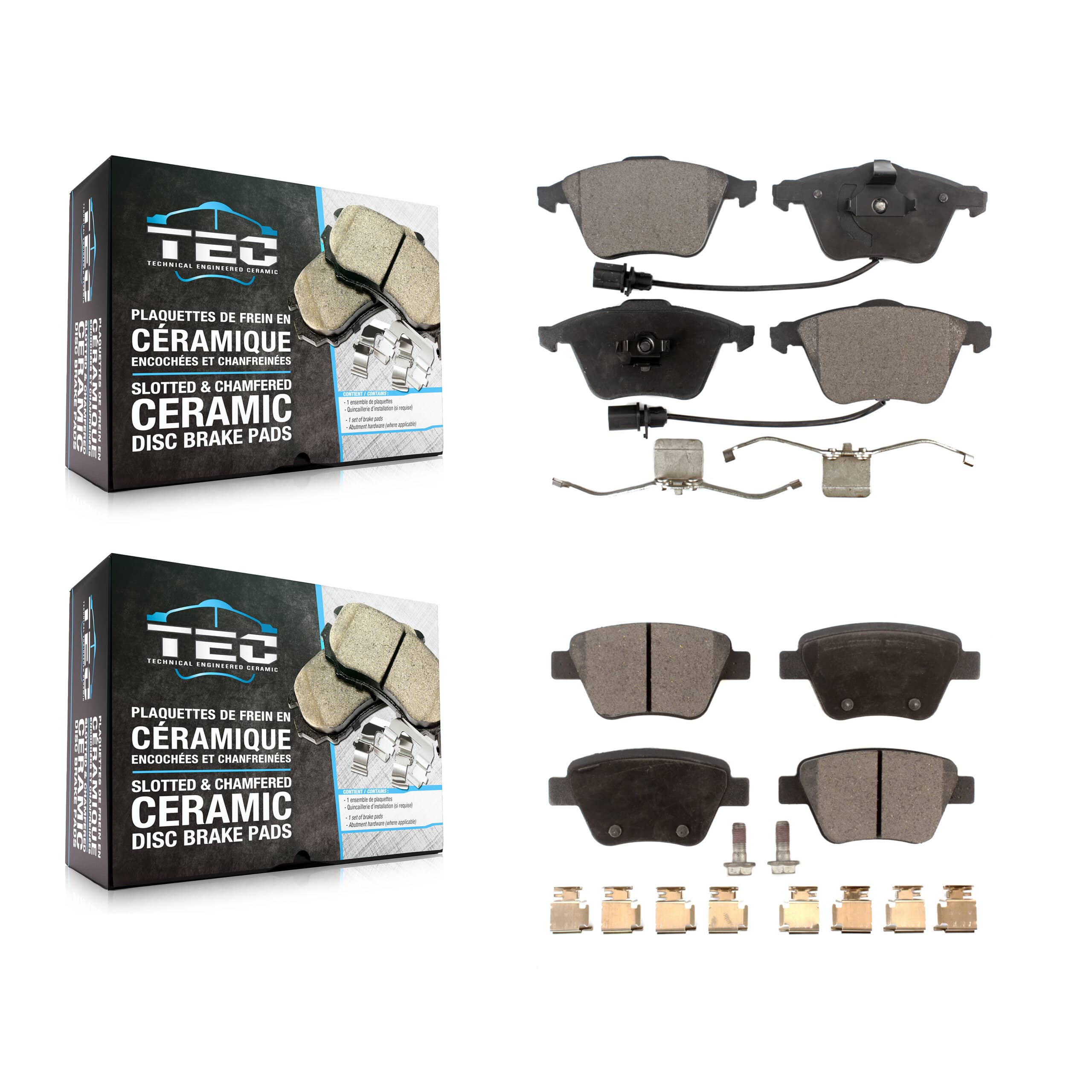 TEC - KTC-100927 - Front and Rear Disc Brake Pad Kits