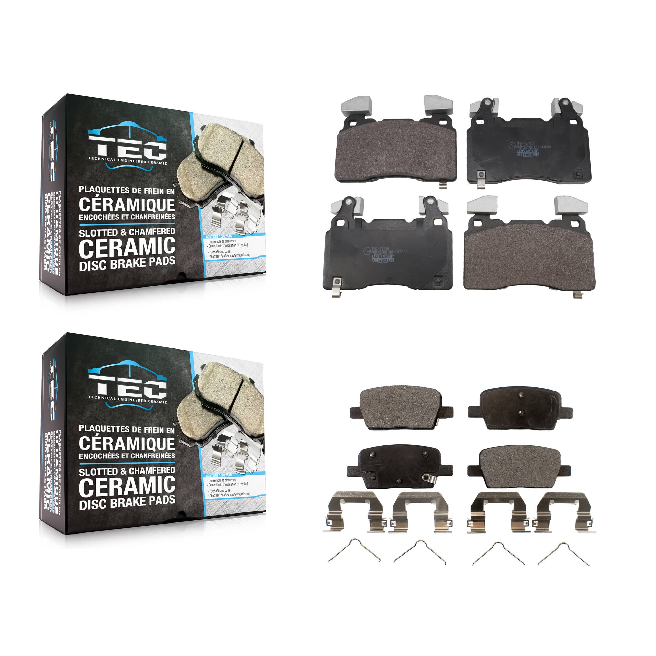 TEC - KTC-100930 - Front and Rear Disc Brake Pad Kits