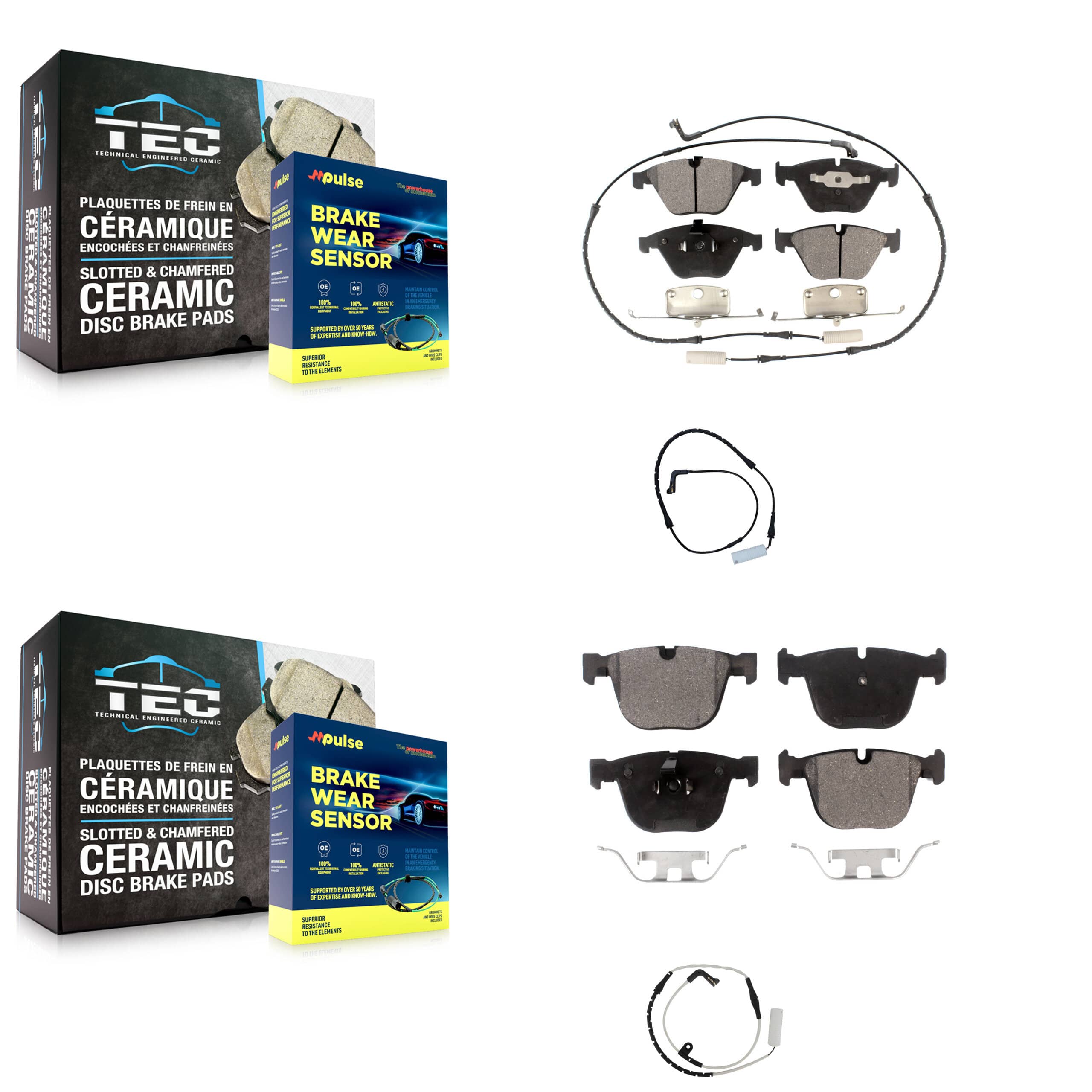 TEC - KTW-100320 - Front and Rear Disc Brake Pad Kits