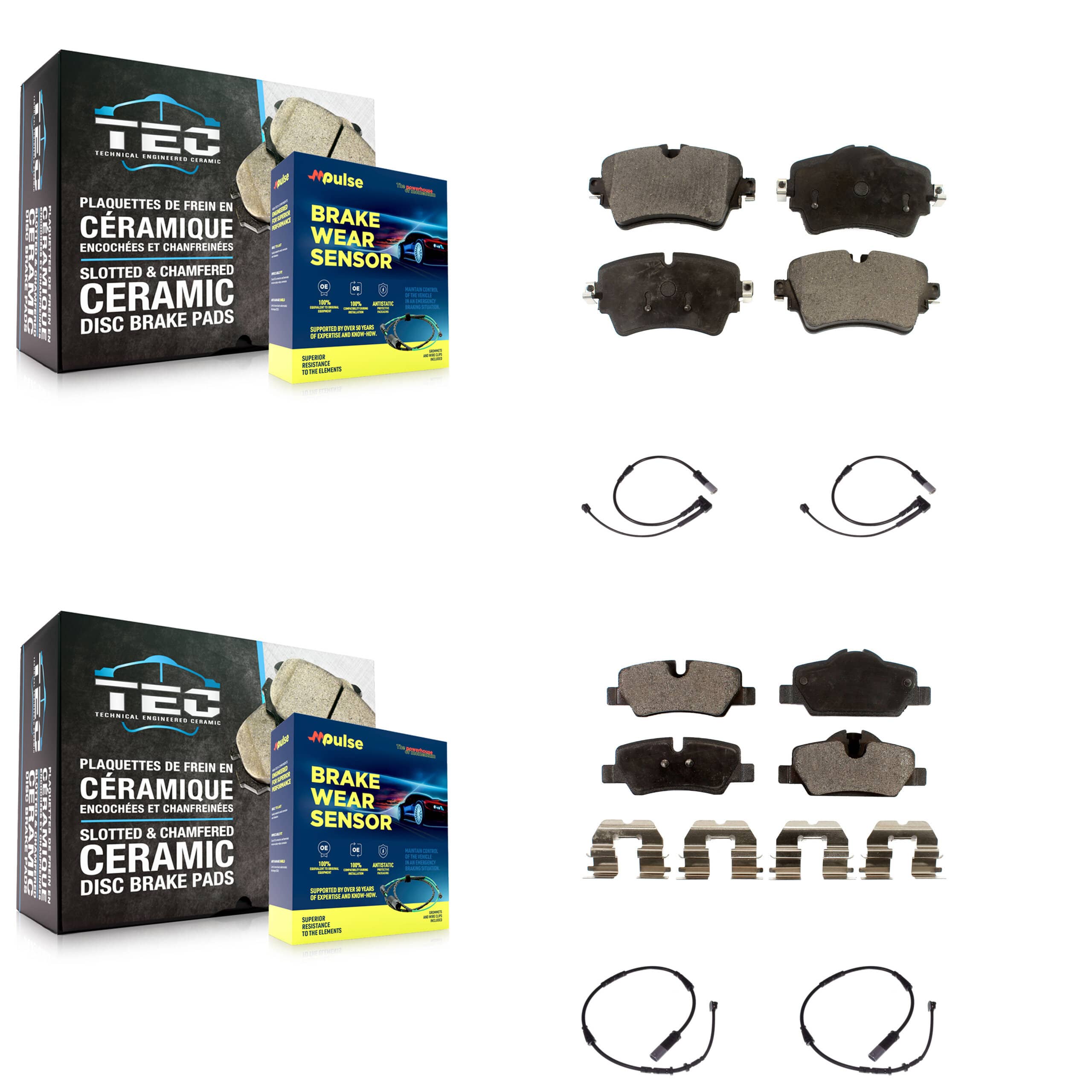 TEC - KTW-100478 - Front and Rear Disc Brake Pad Kits
