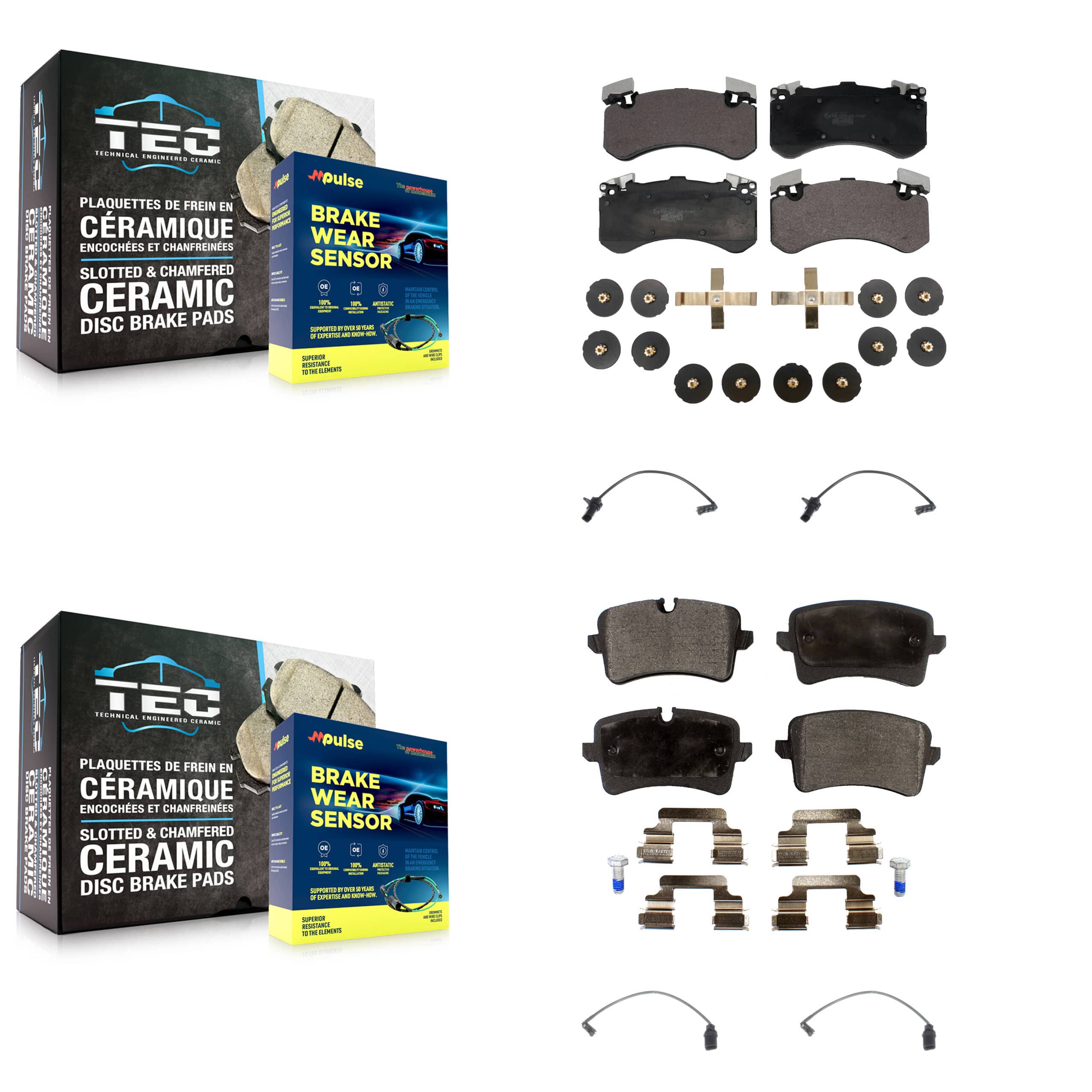TEC - KTW-100530 - Front and Rear Disc Brake Pad Kits