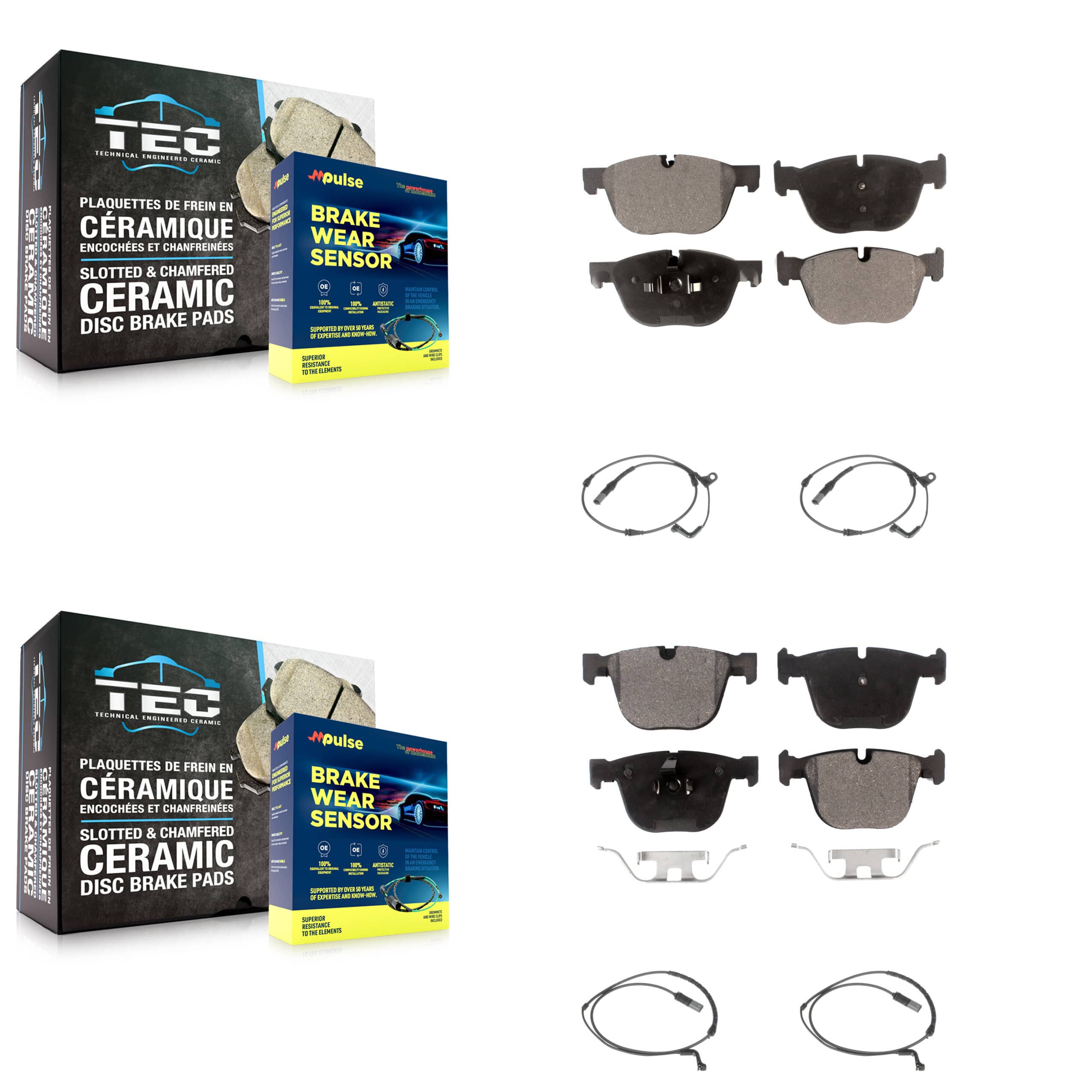 TEC - KTW-100541 - Front and Rear Disc Brake Pad Kits