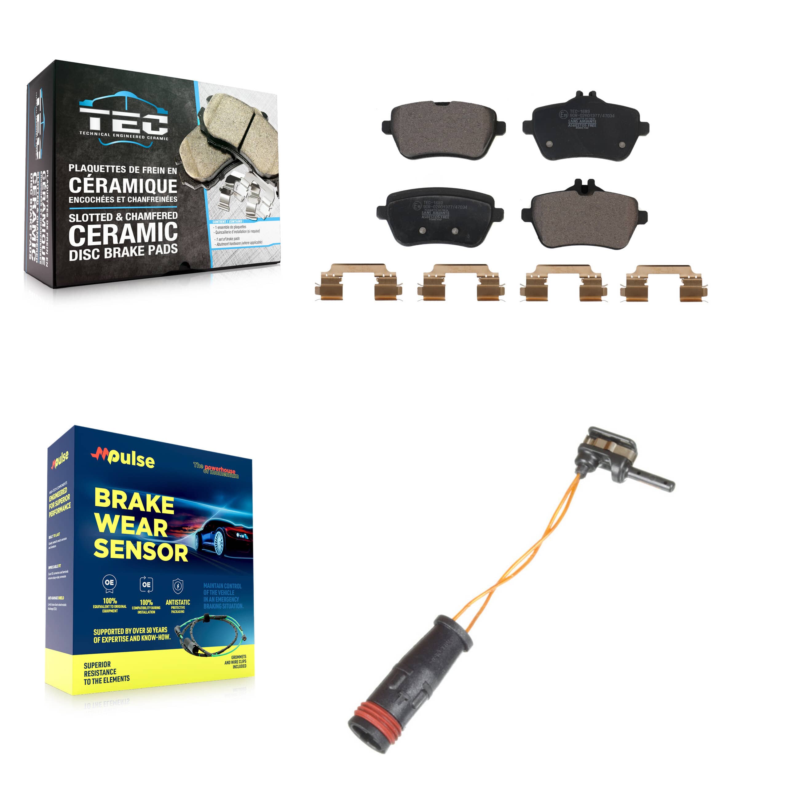 TEC - KTW-101190 - Rear Disc Brake Pad Kits