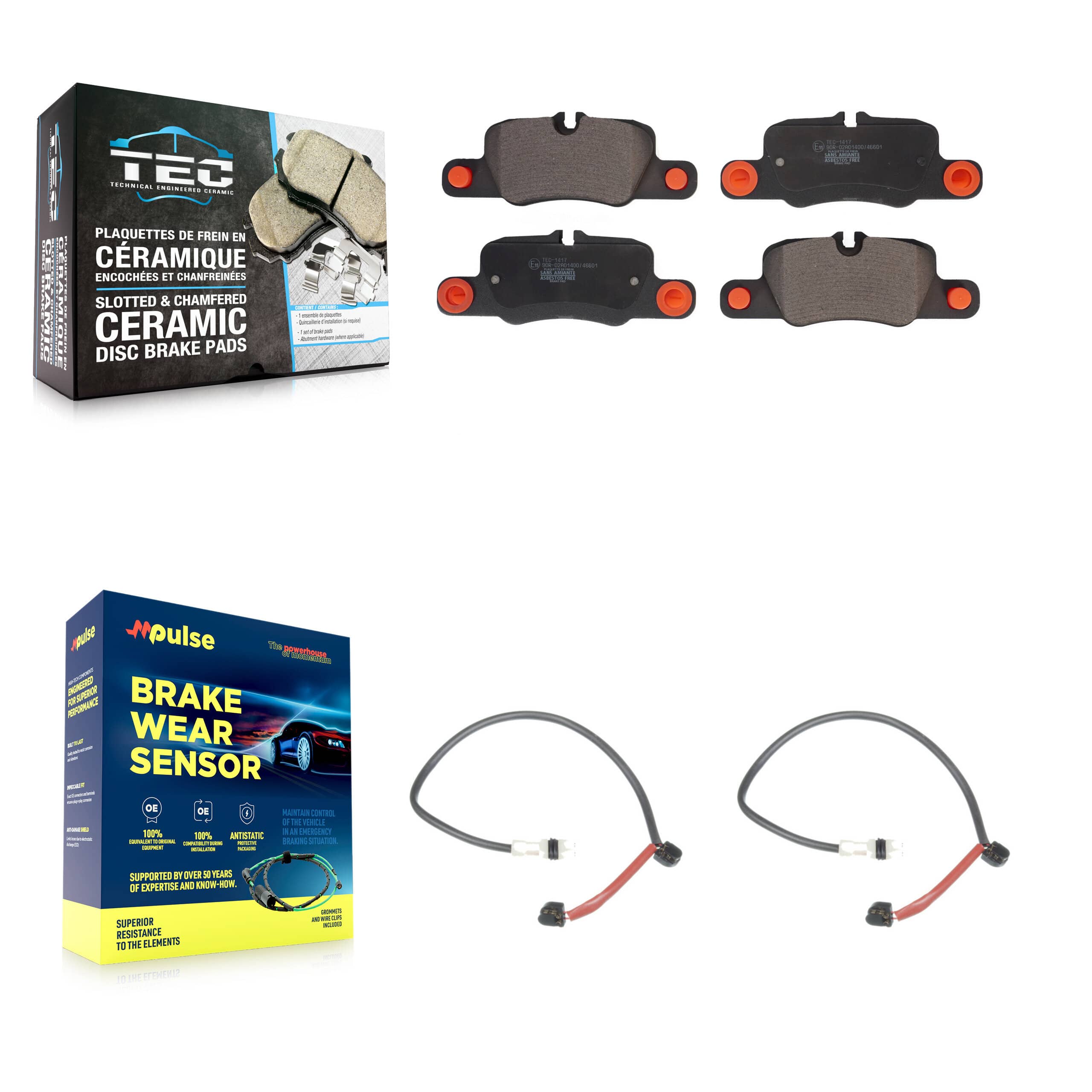 TEC - KTW-101340 - Rear Disc Brake Pad Kits