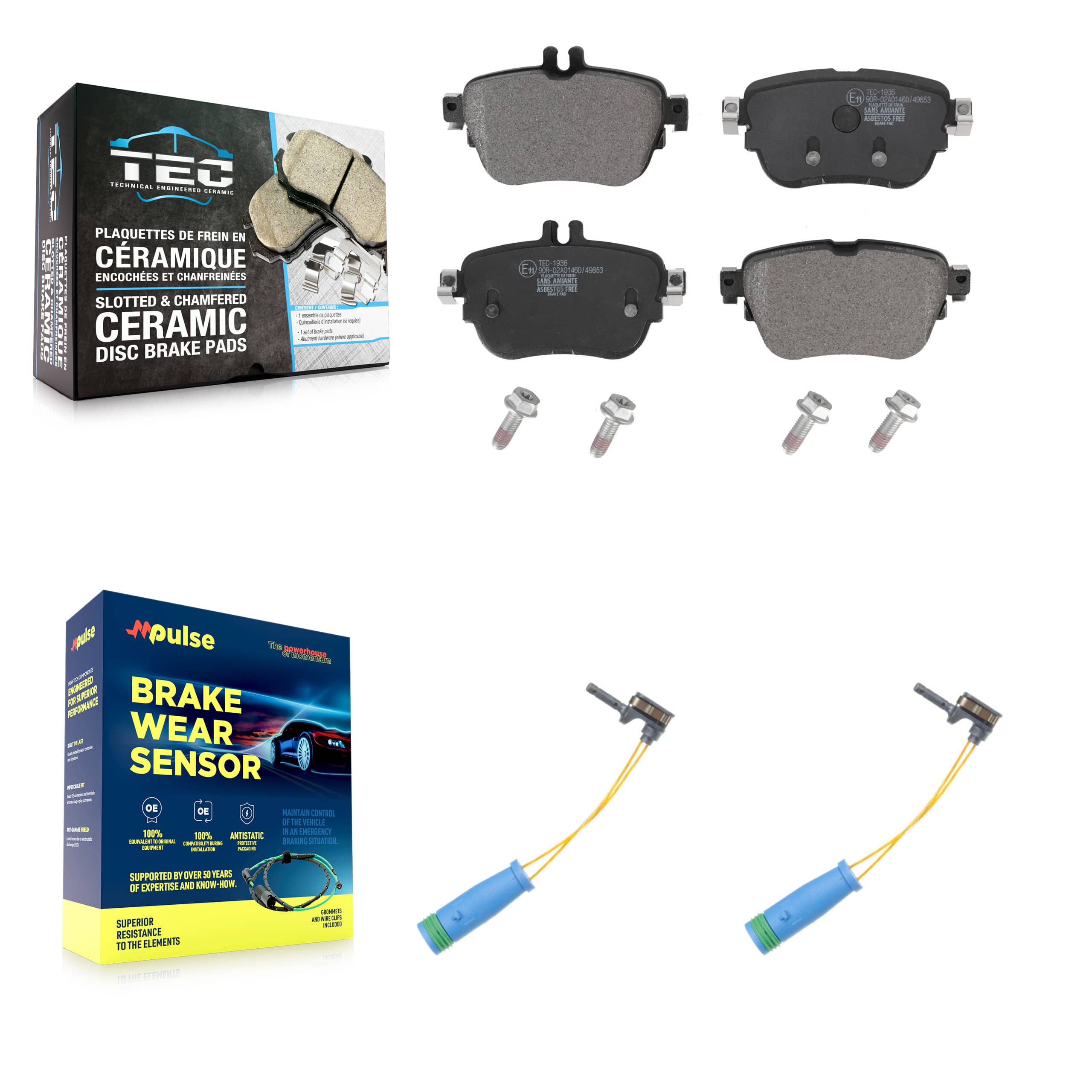 TEC - KTW-101388 - Rear Disc Brake Pad Kits
