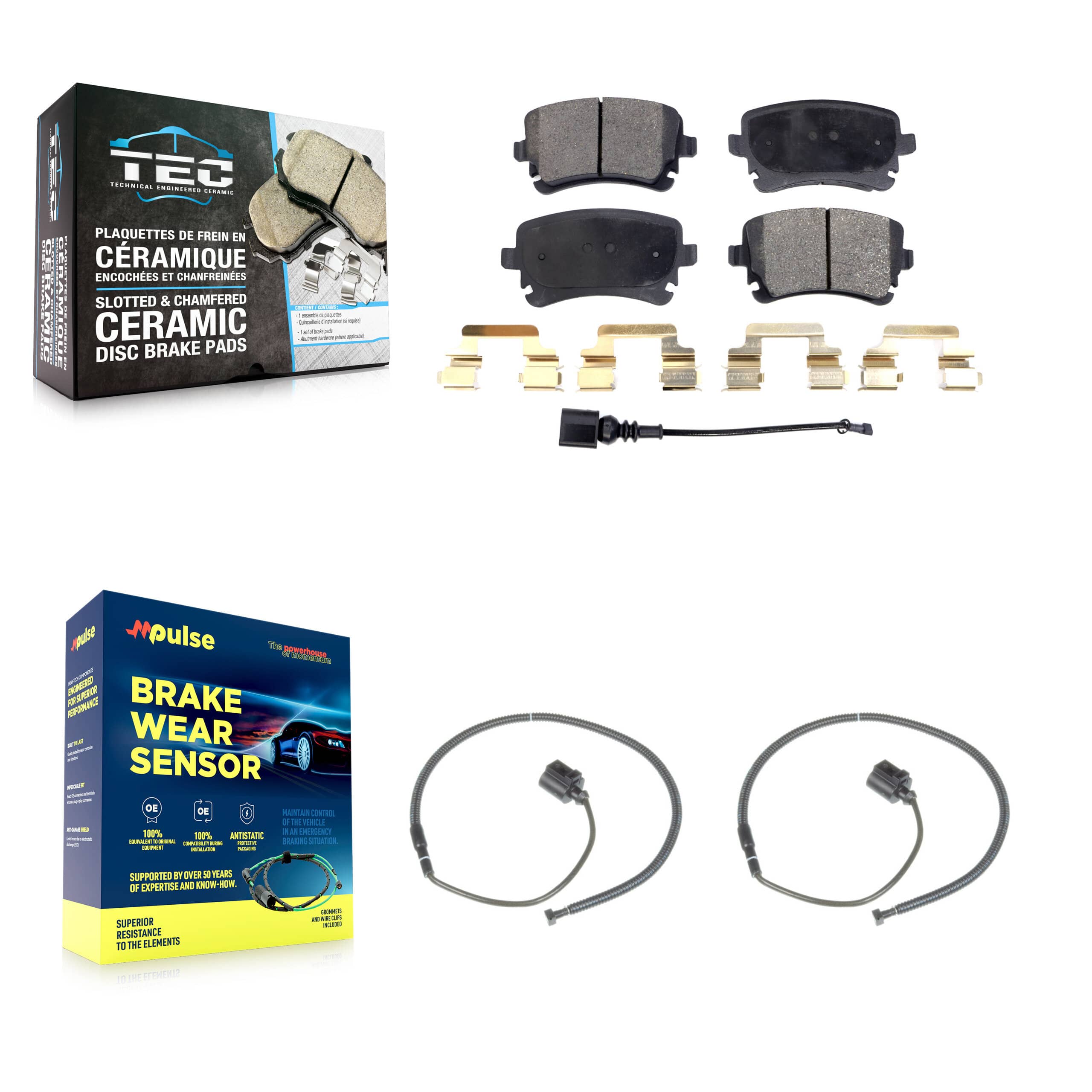 TEC - KTW-101389 - Rear Disc Brake Pad Kits