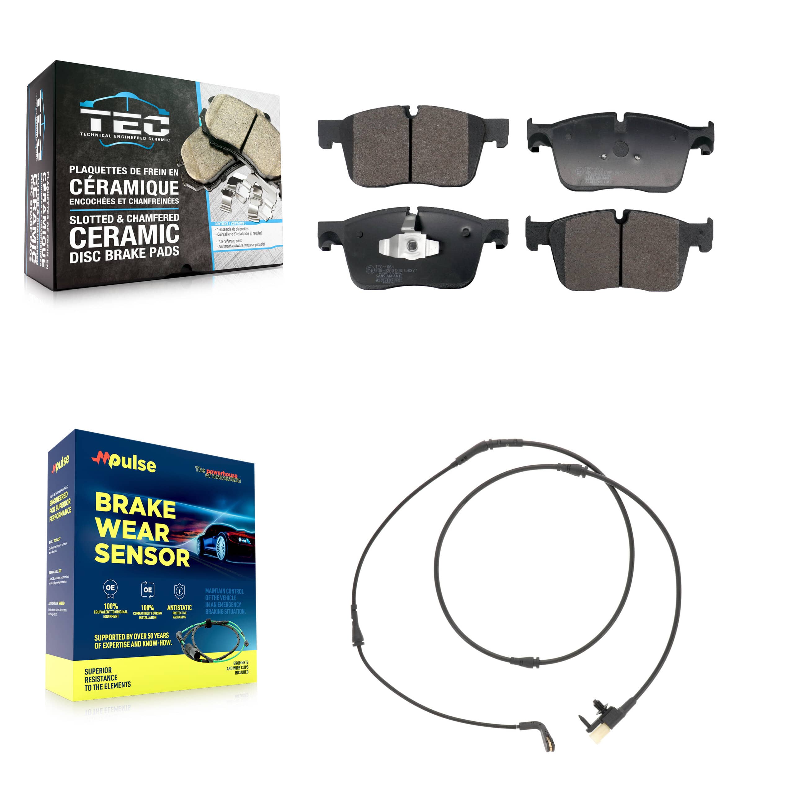 TEC - KTW-101580 - Front Disc Brake Pad Kits