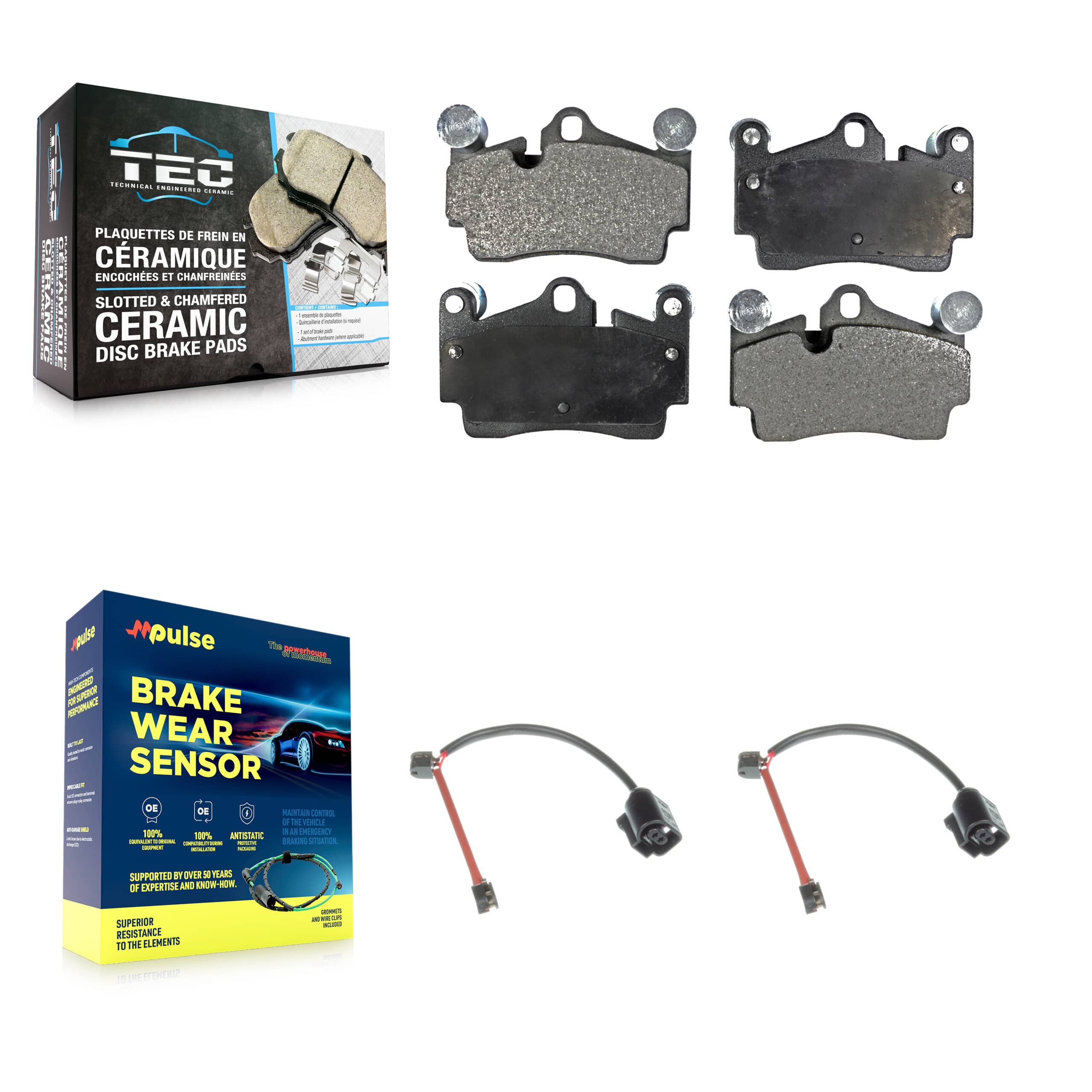 TEC - KTW-101593 - Rear Disc Brake Pad Kits