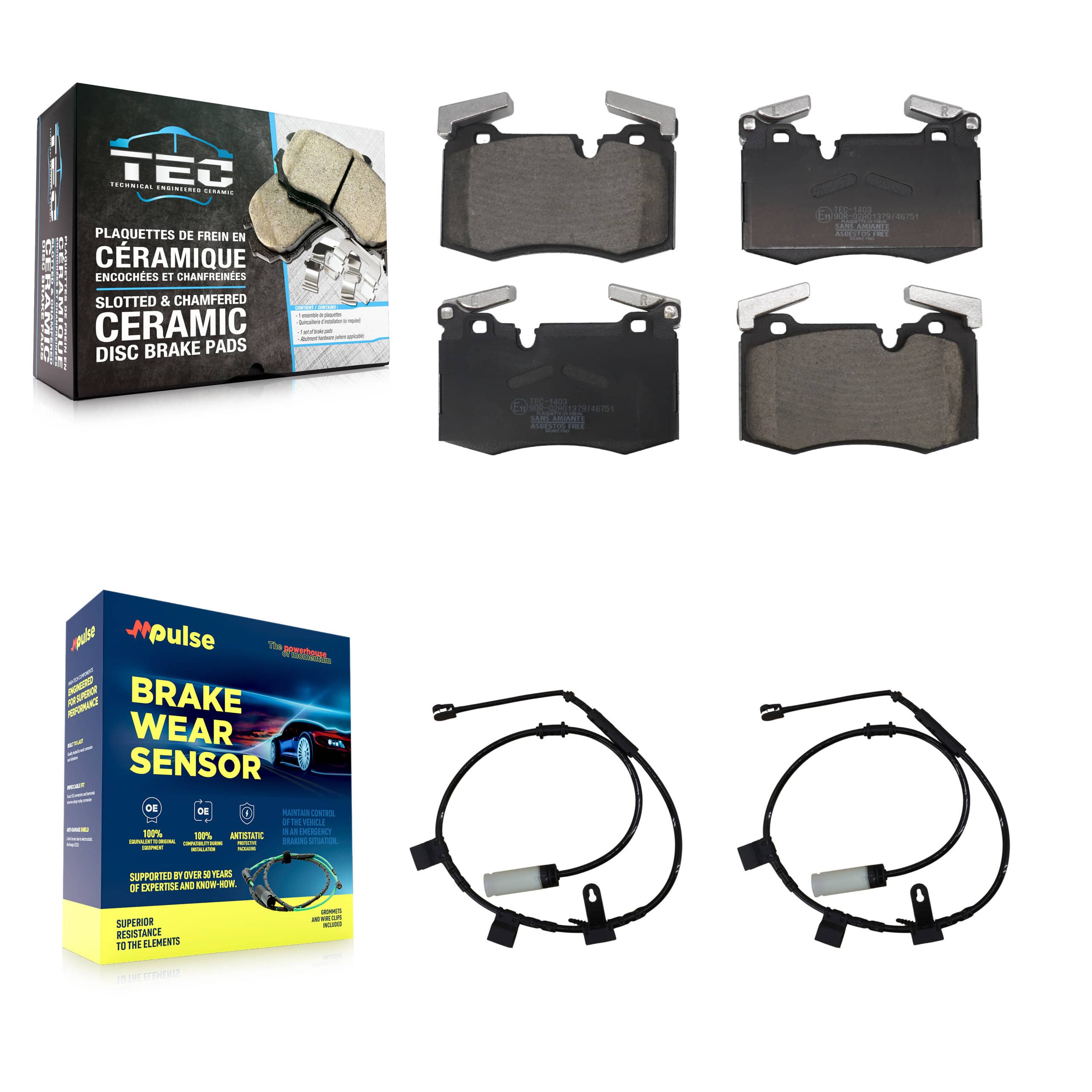 TEC - KTW-101685 - Front Disc Brake Pad Kits