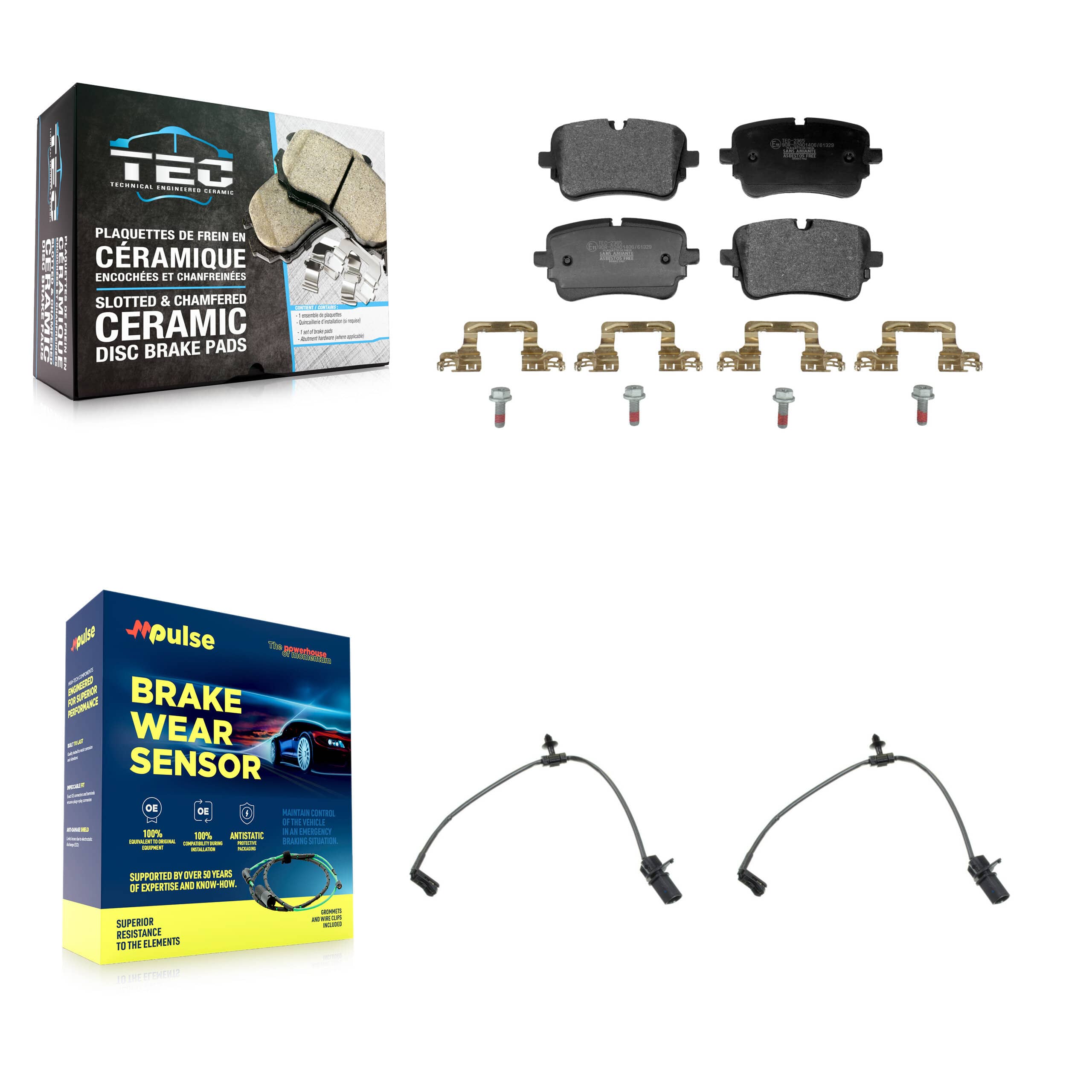 TEC - KTW-101728 - Rear Disc Brake Pad Kits